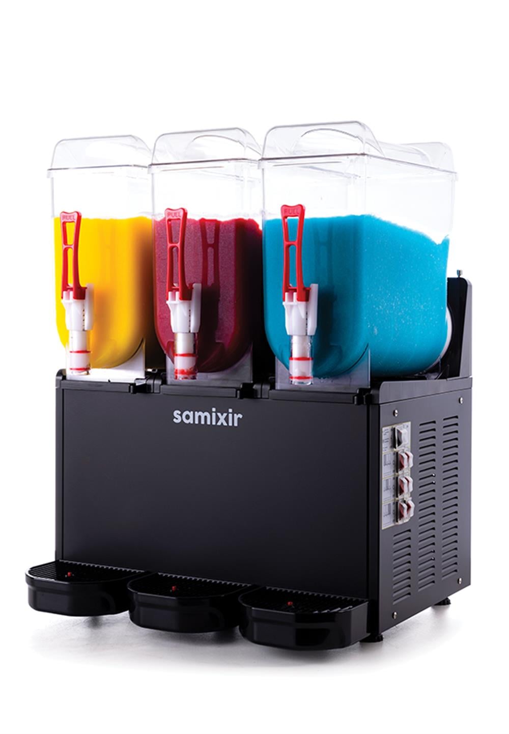 Samixir Ice Slush 12+12+12 L Triple Buzlu İçecek Dispenseri Siyah