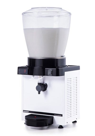 Samixir Kam22 Köpüklü Ayran Dispenseri 22 L Dijital Panaromik Beyaz