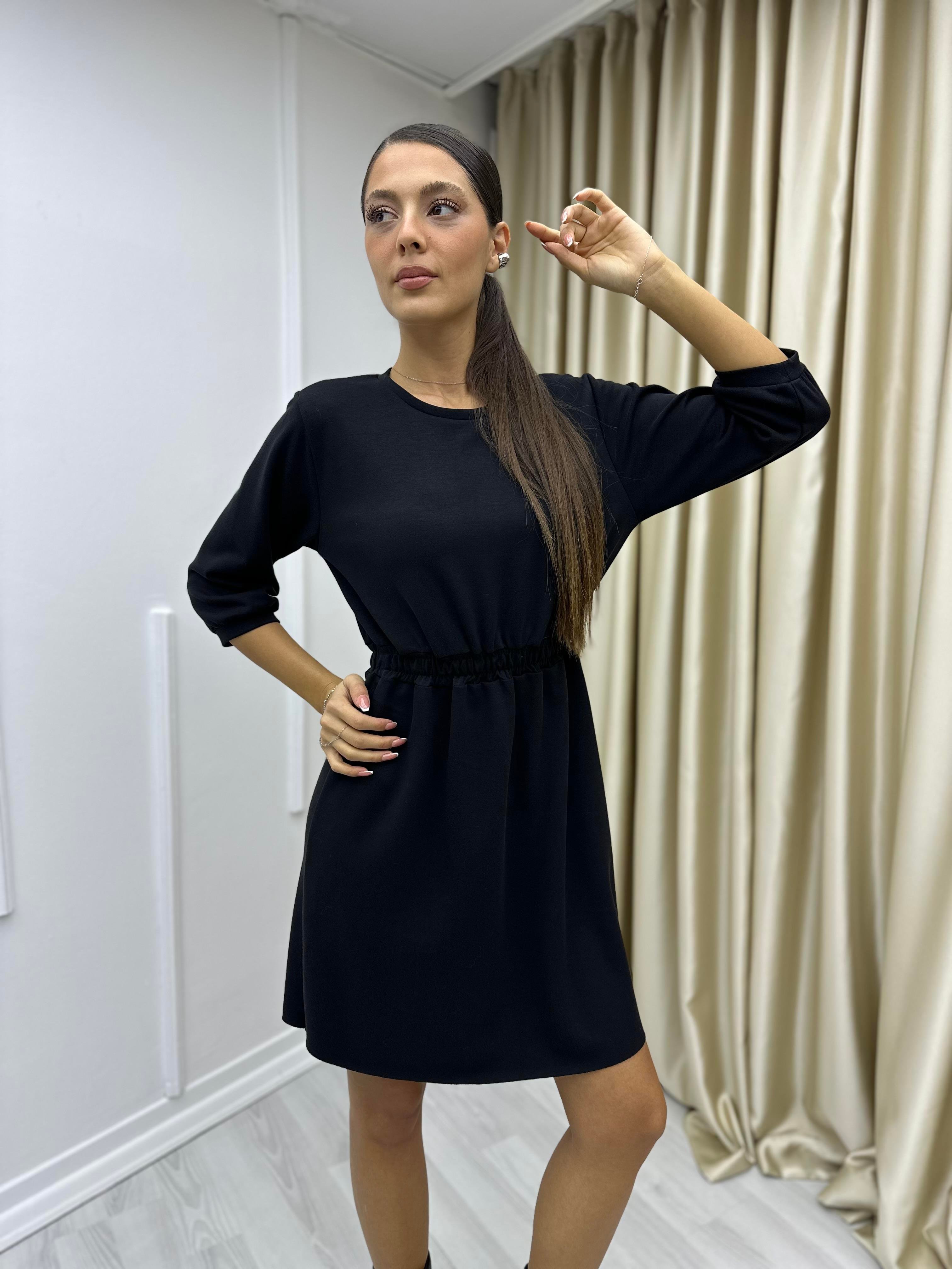 Beli Gipeli Elbise Siyah