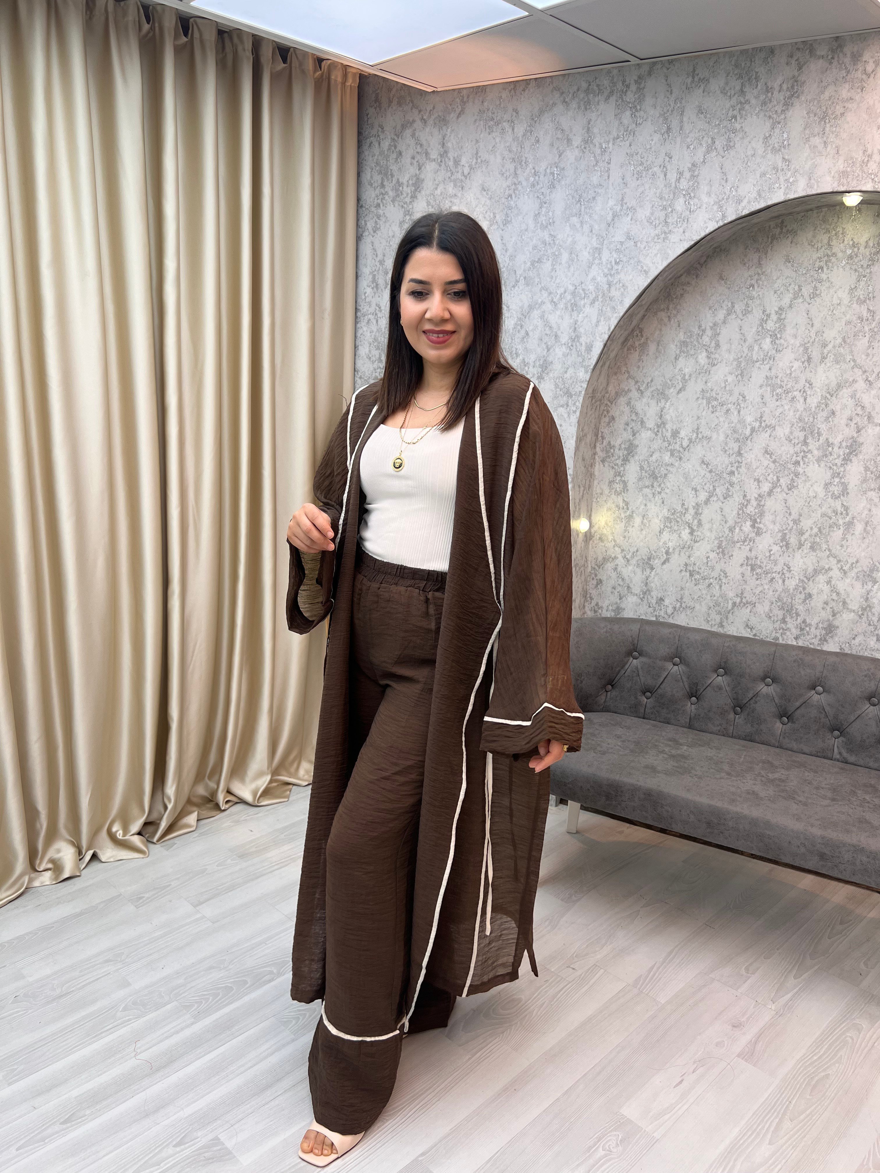 Biye Detay Takım Kahverengi