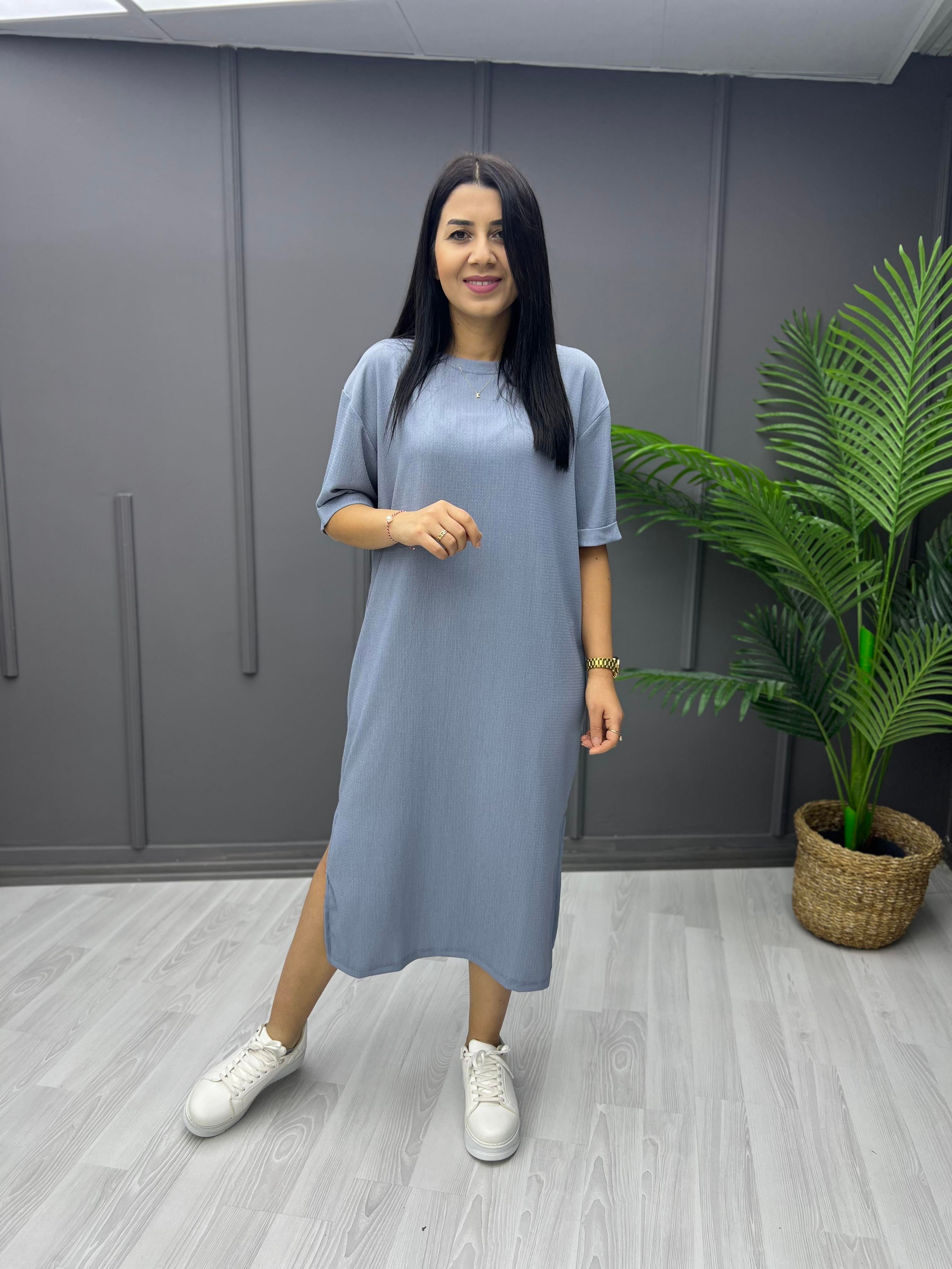 Bürümcük Elbise Gri