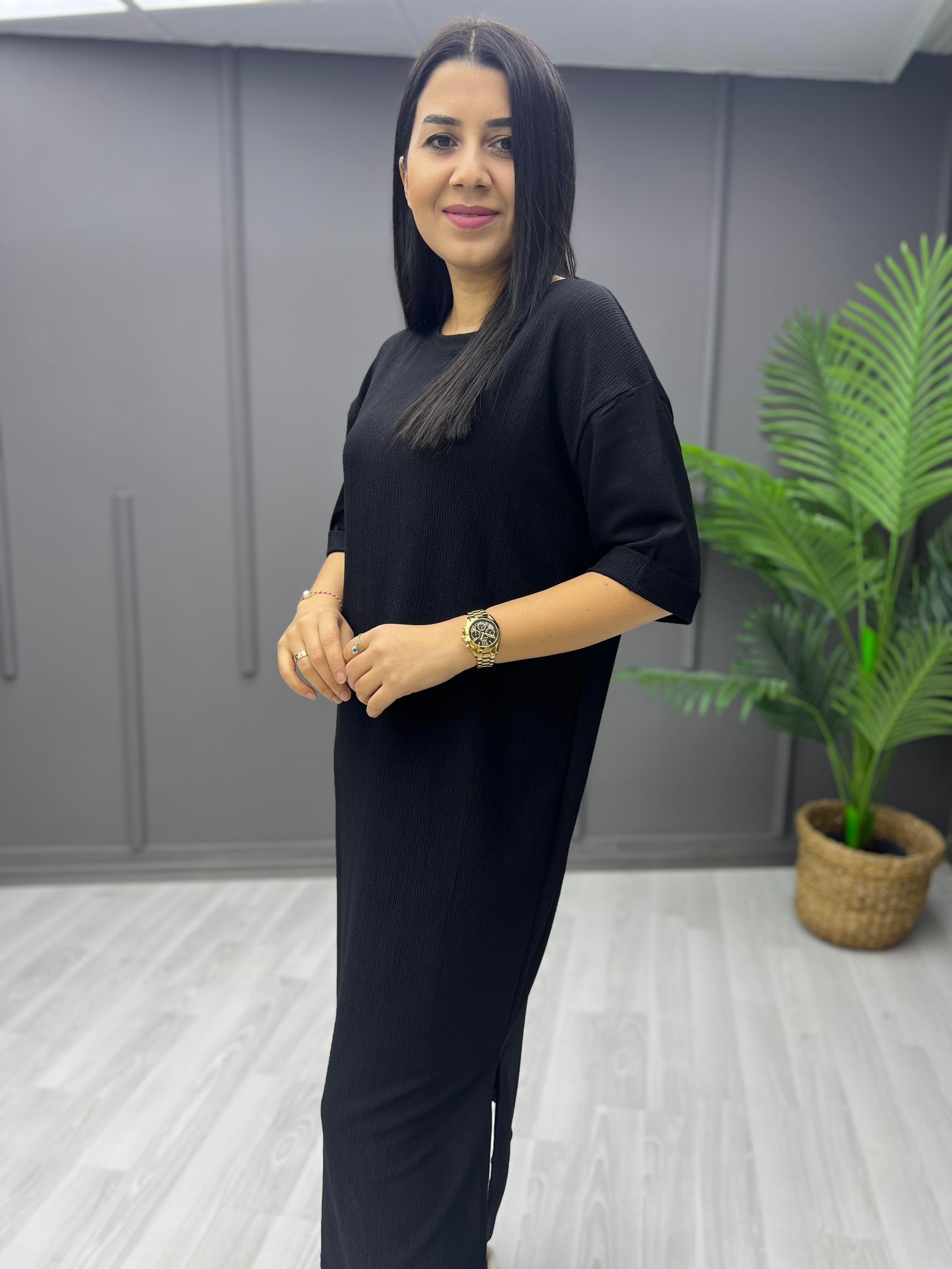 Bürümcük Elbise Siyah