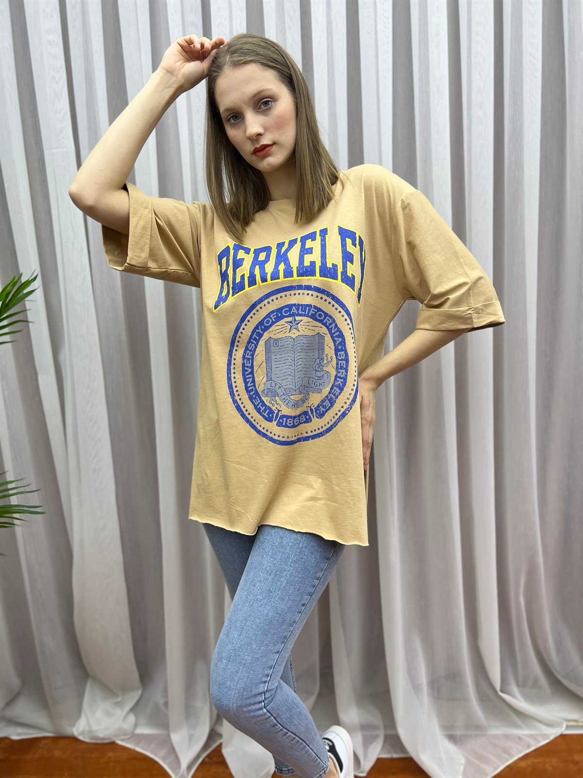 Duble Kol Berkeley Tişört Bej