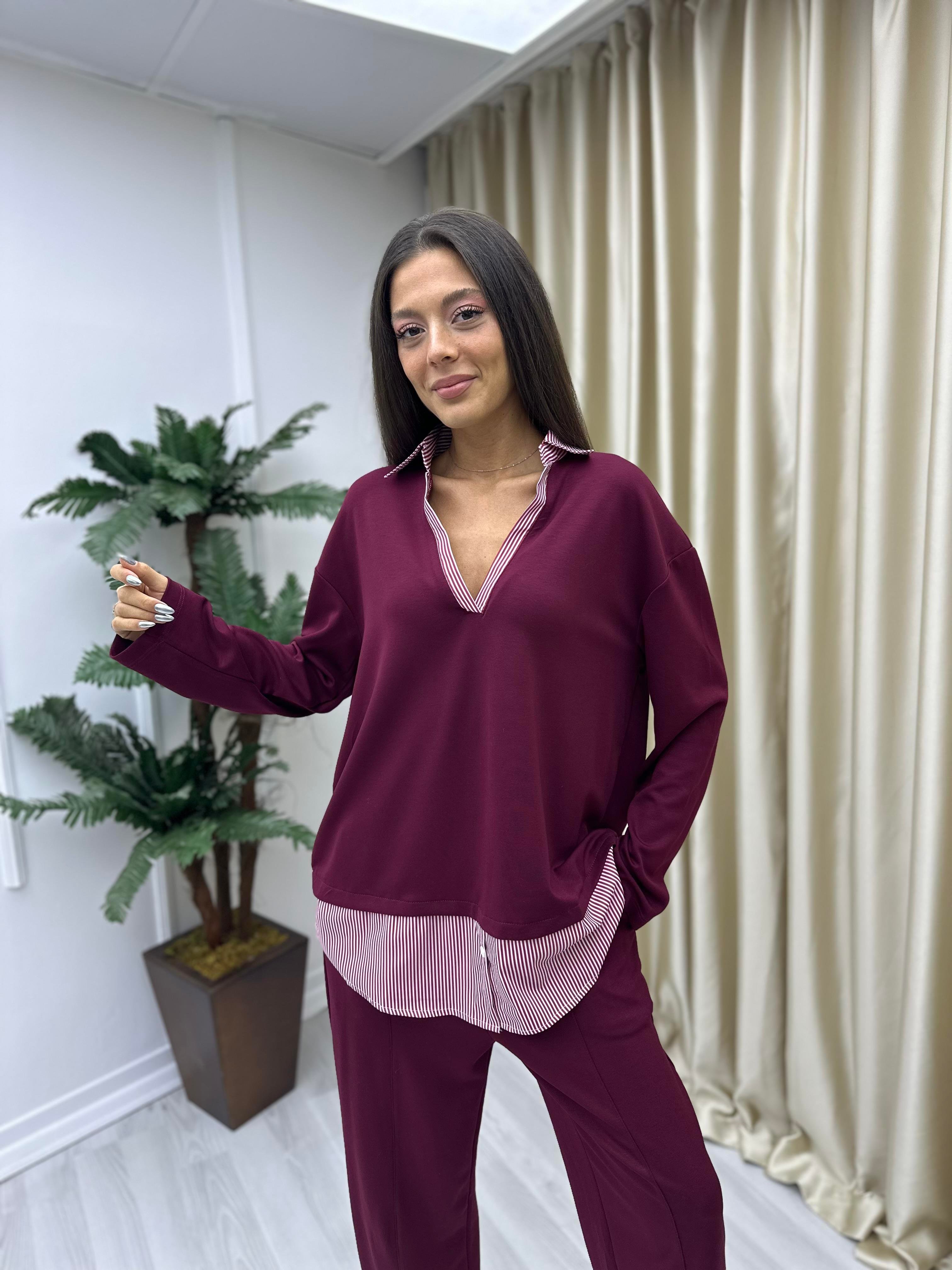 Garnili Modal Sweat Bordo