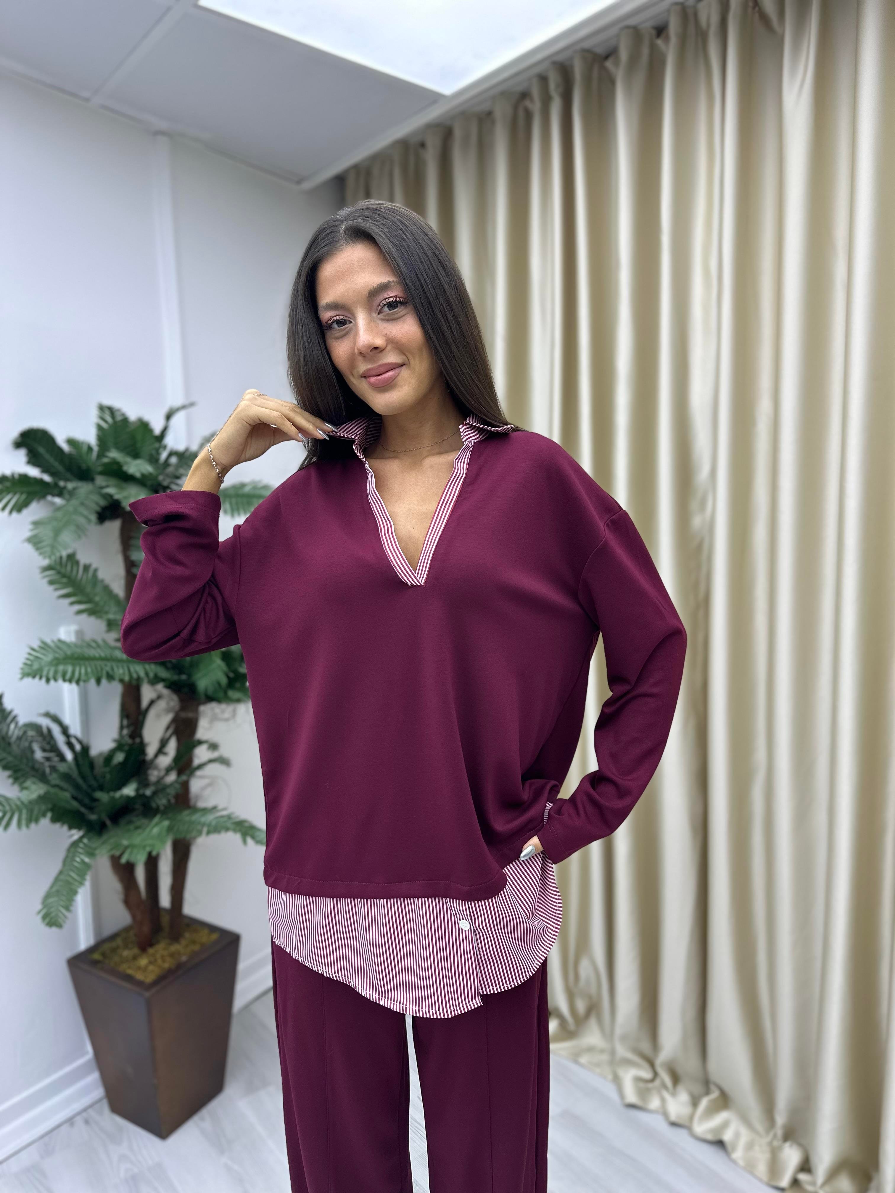 Garnili Modal Sweat Bordo