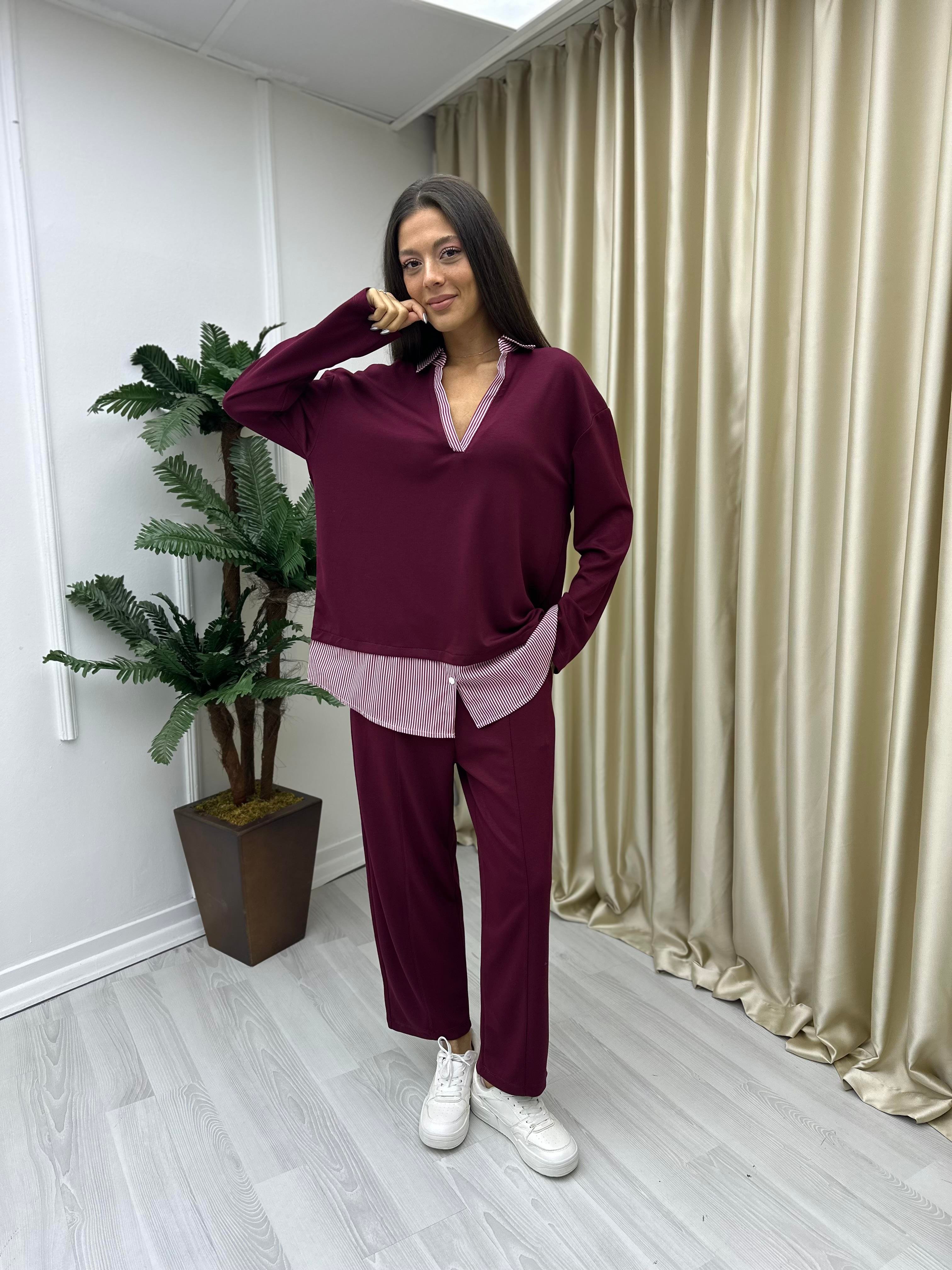 Garnili Modal Sweat Bordo
