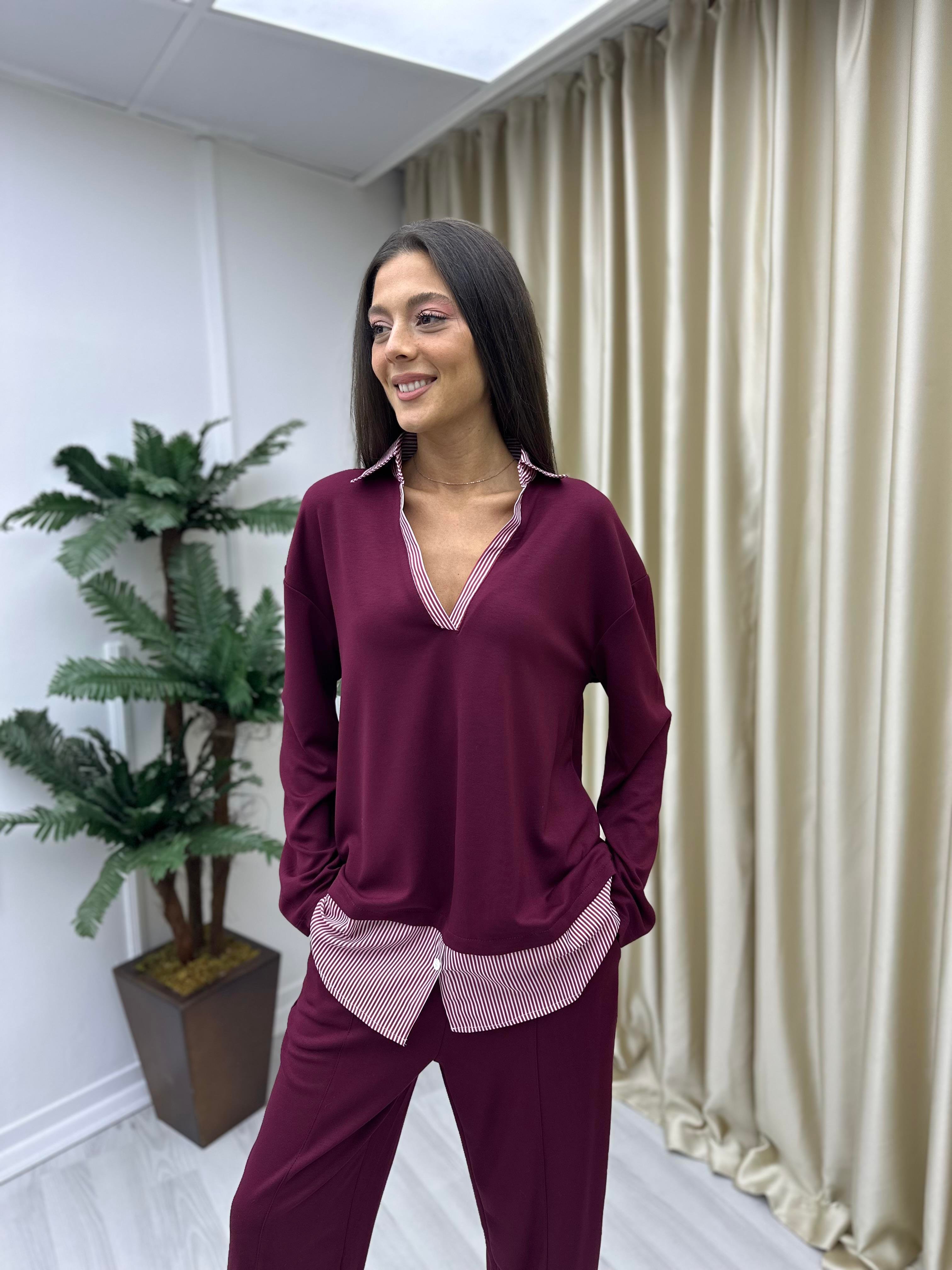 Garnili Modal Sweat Bordo
