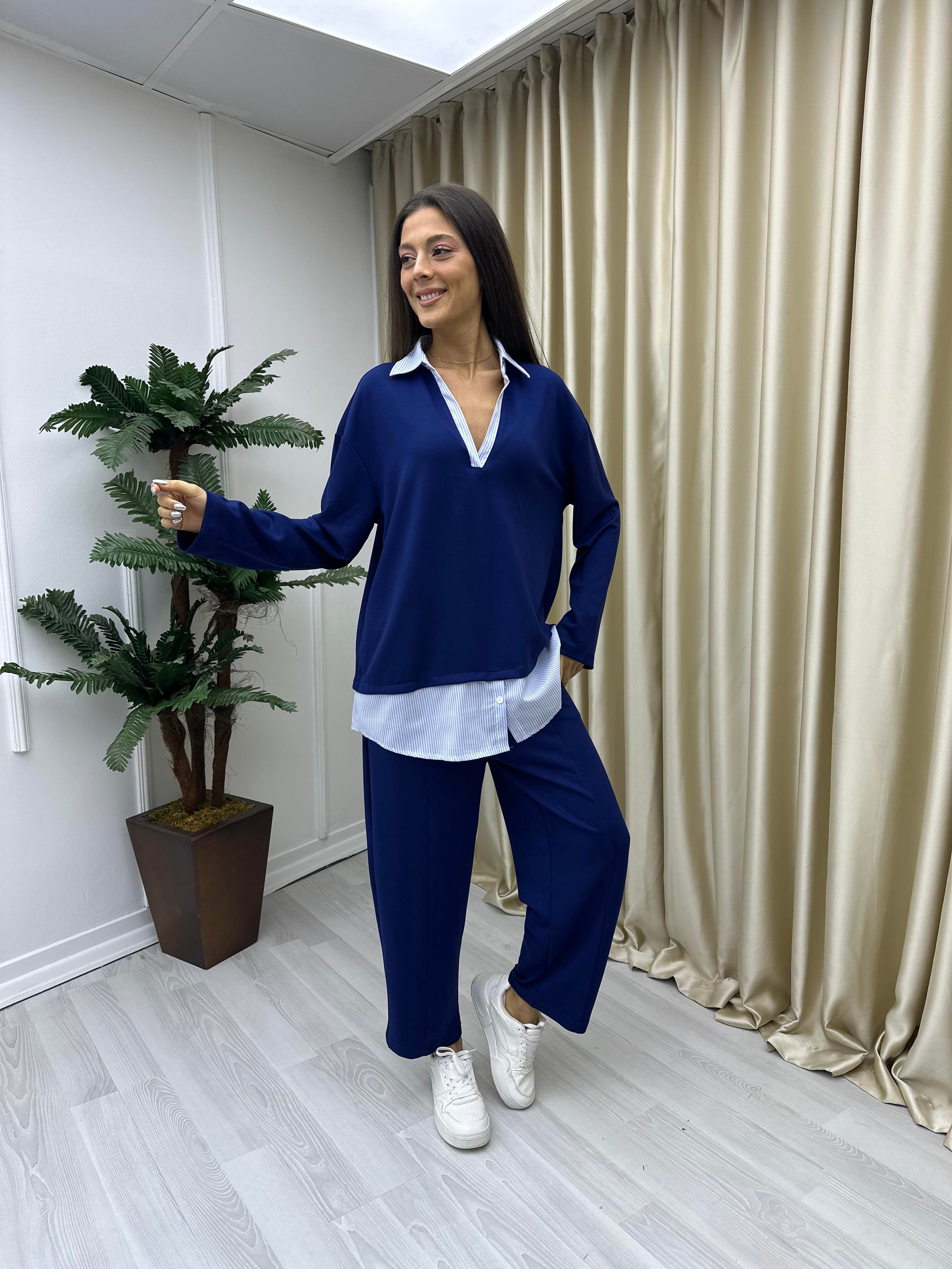 Garnili Modal Sweat Lacivert