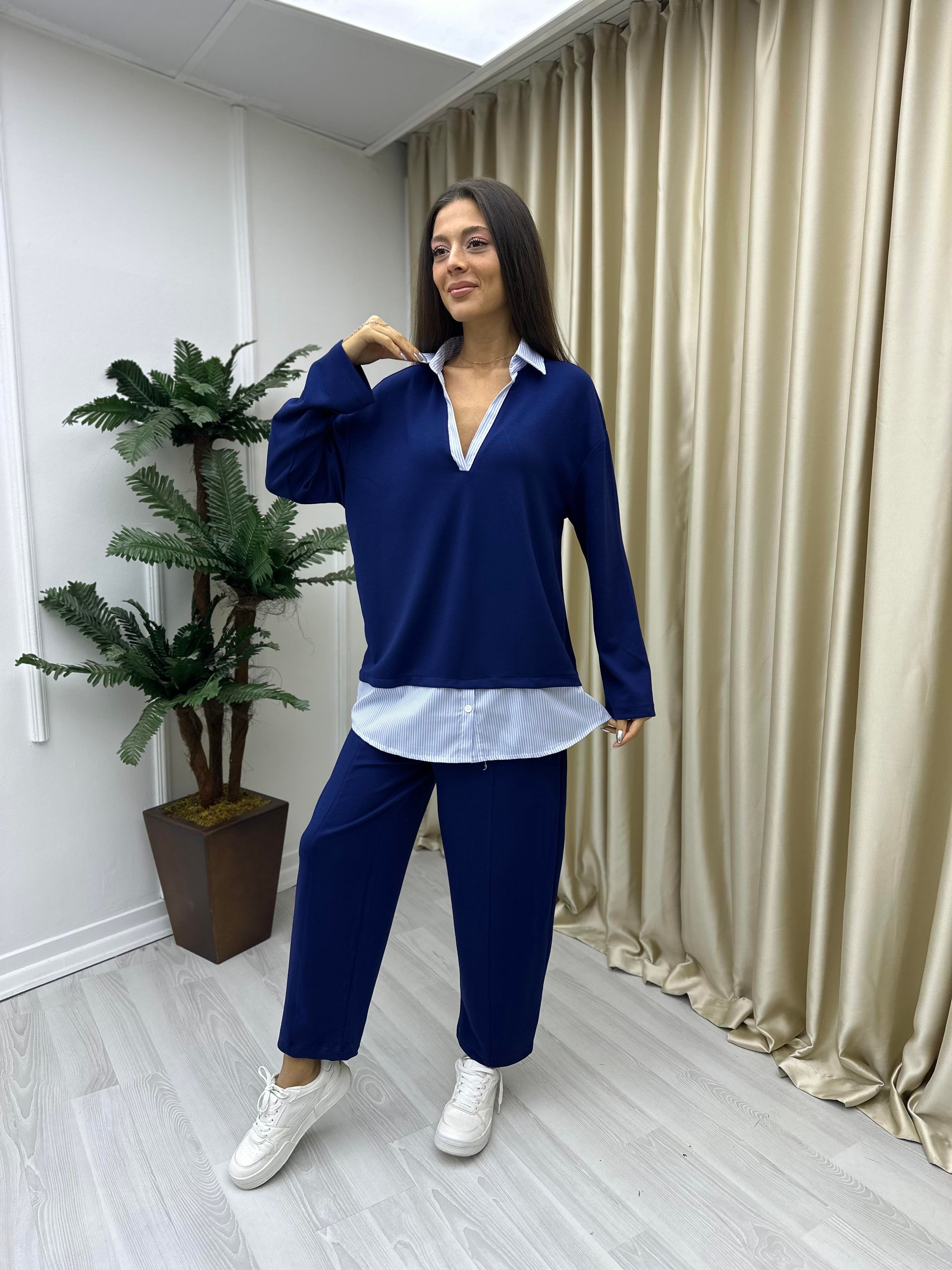 Garnili Modal Sweat Lacivert