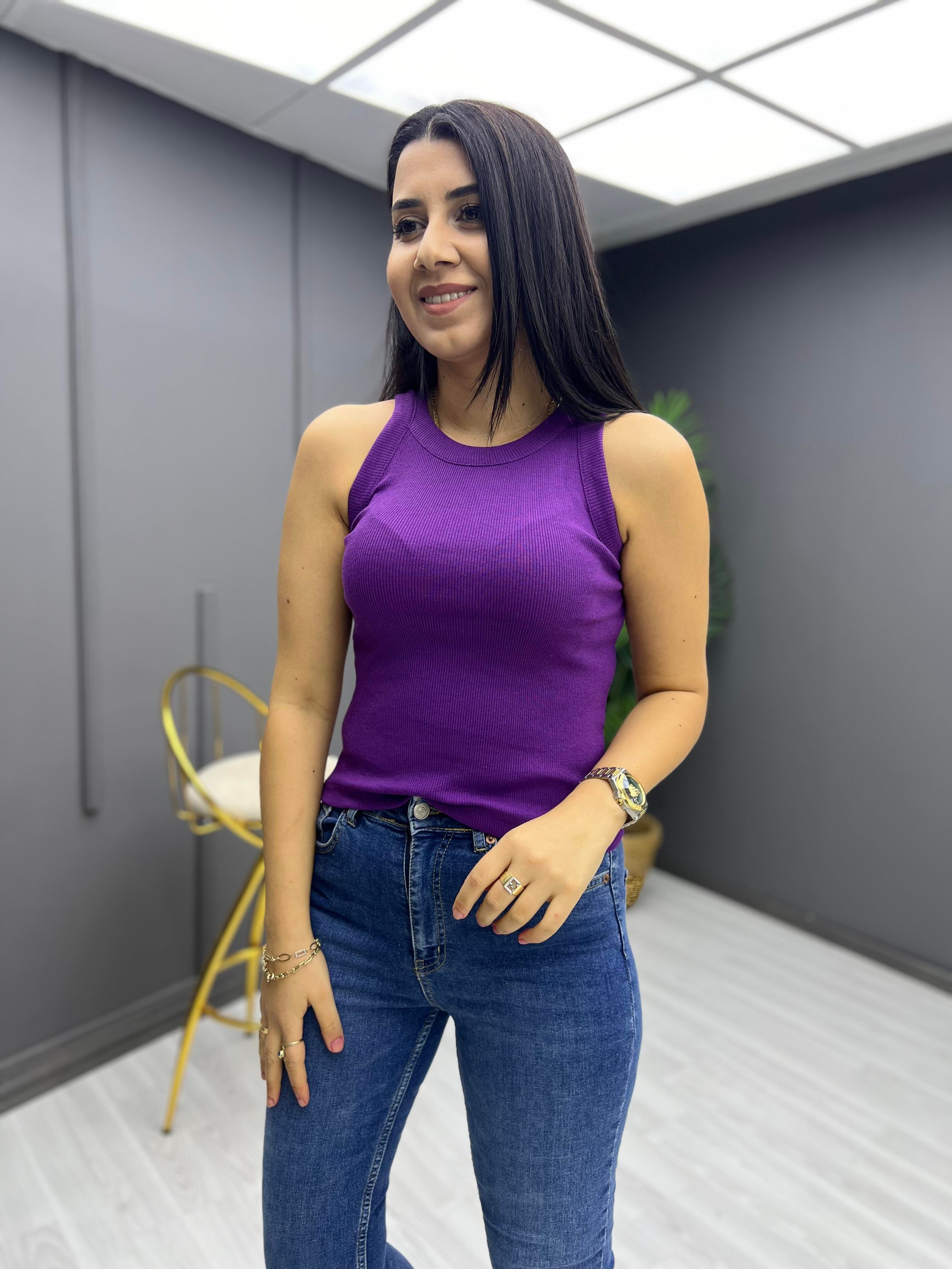 Halter Yaka Atlet Mor