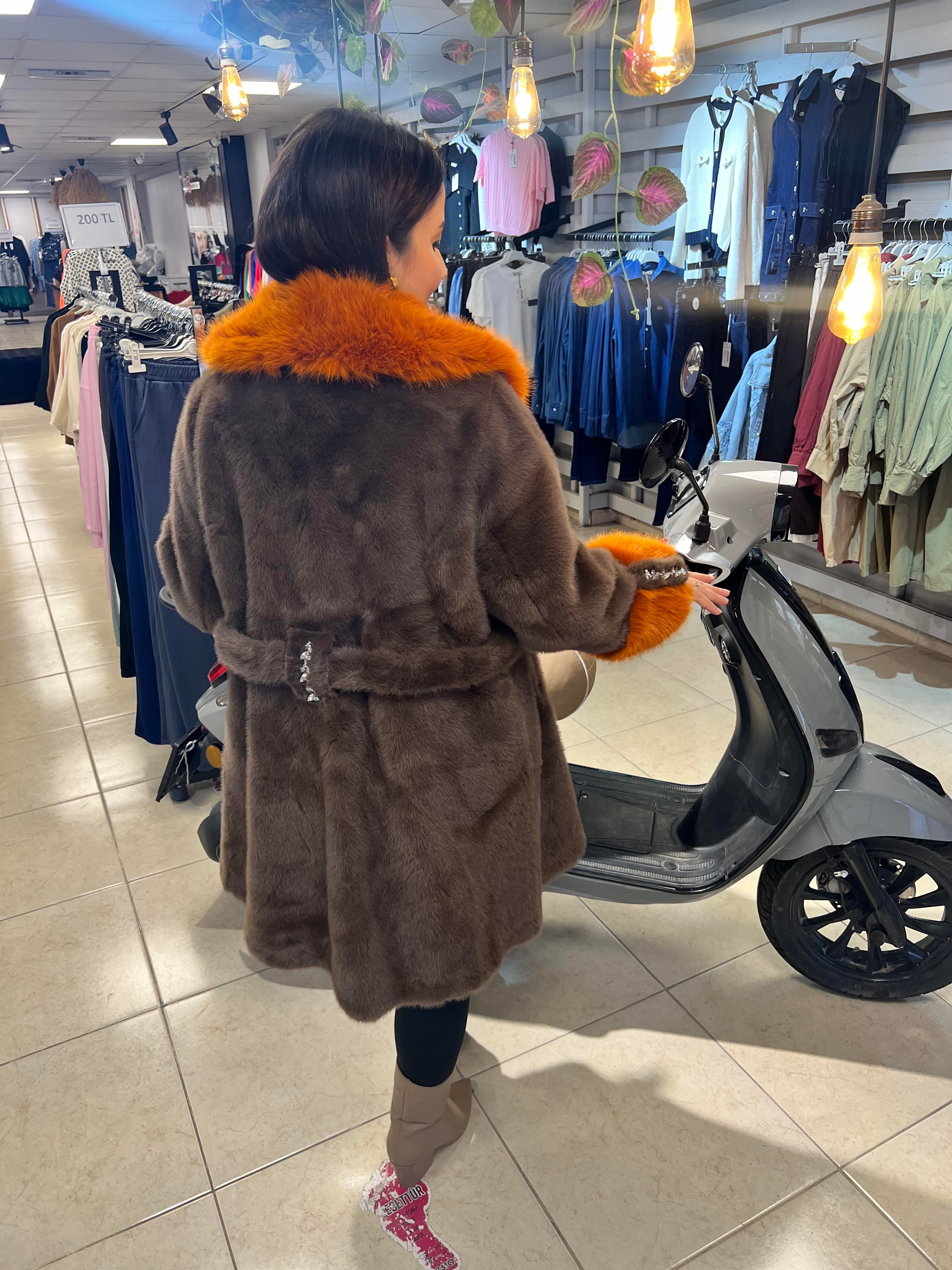 İthal Angora Kürk Kahverengi
