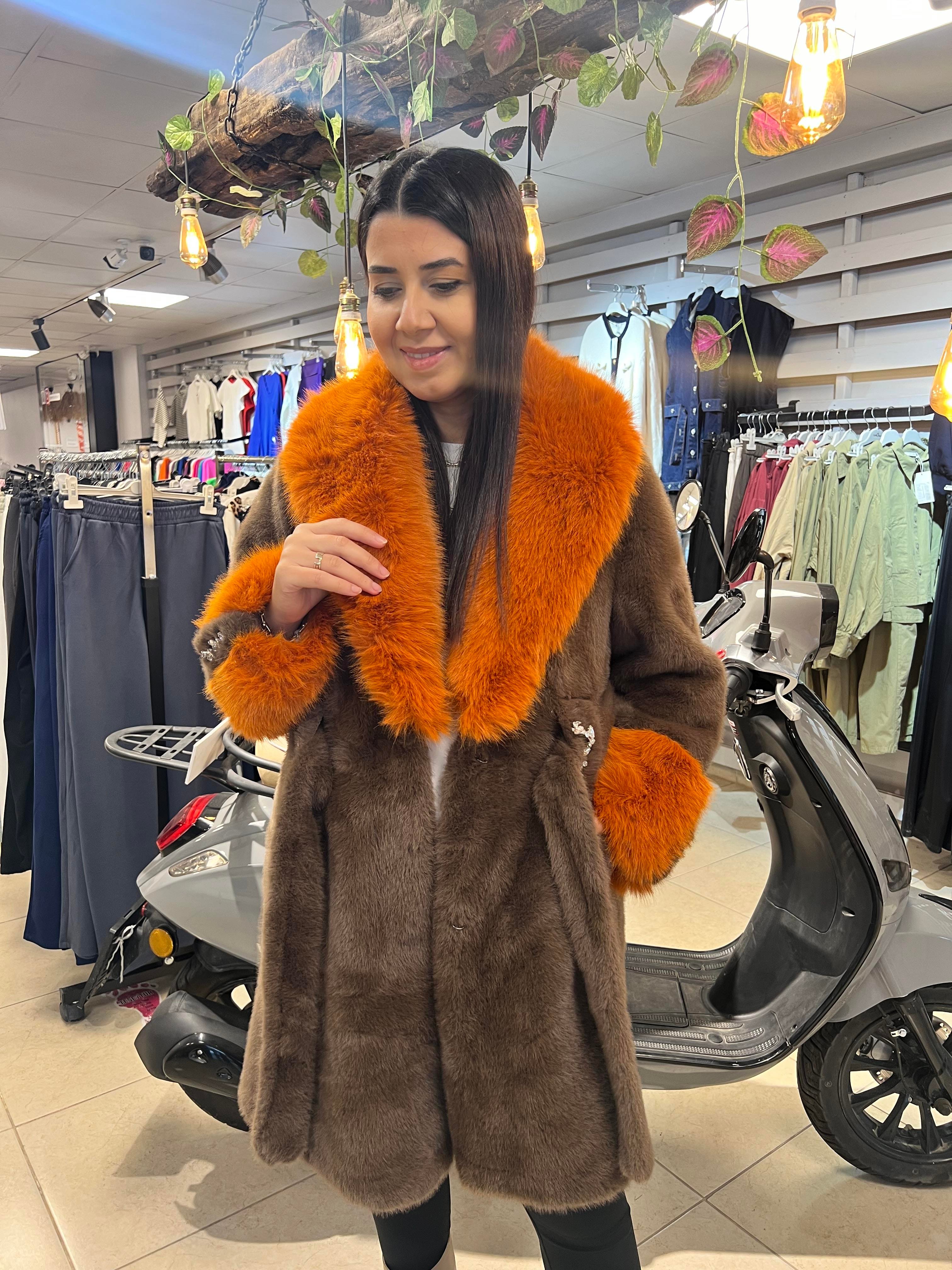 İthal Angora Kürk Kahverengi