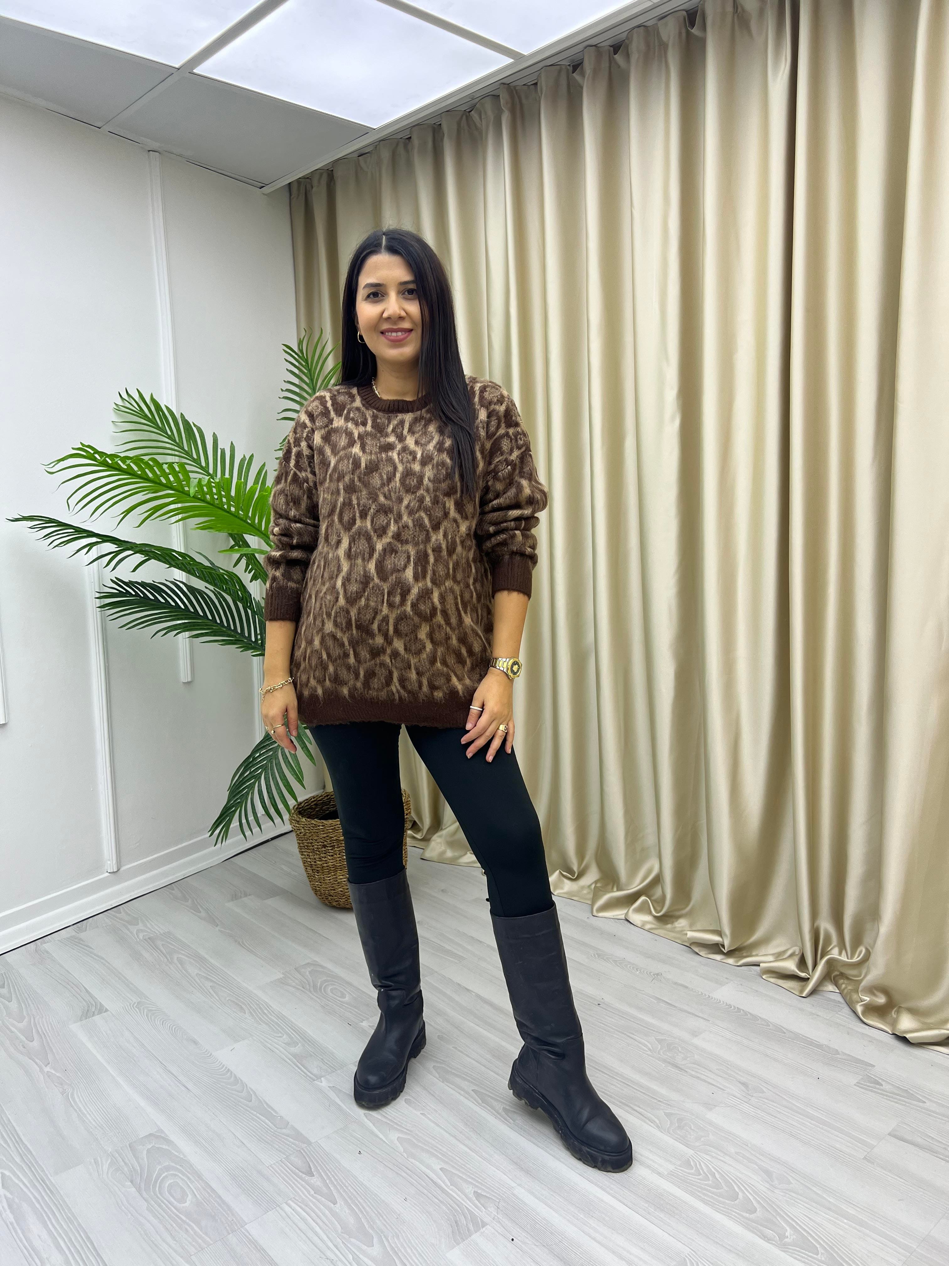 Leopar Yumoş Uzun Kazak