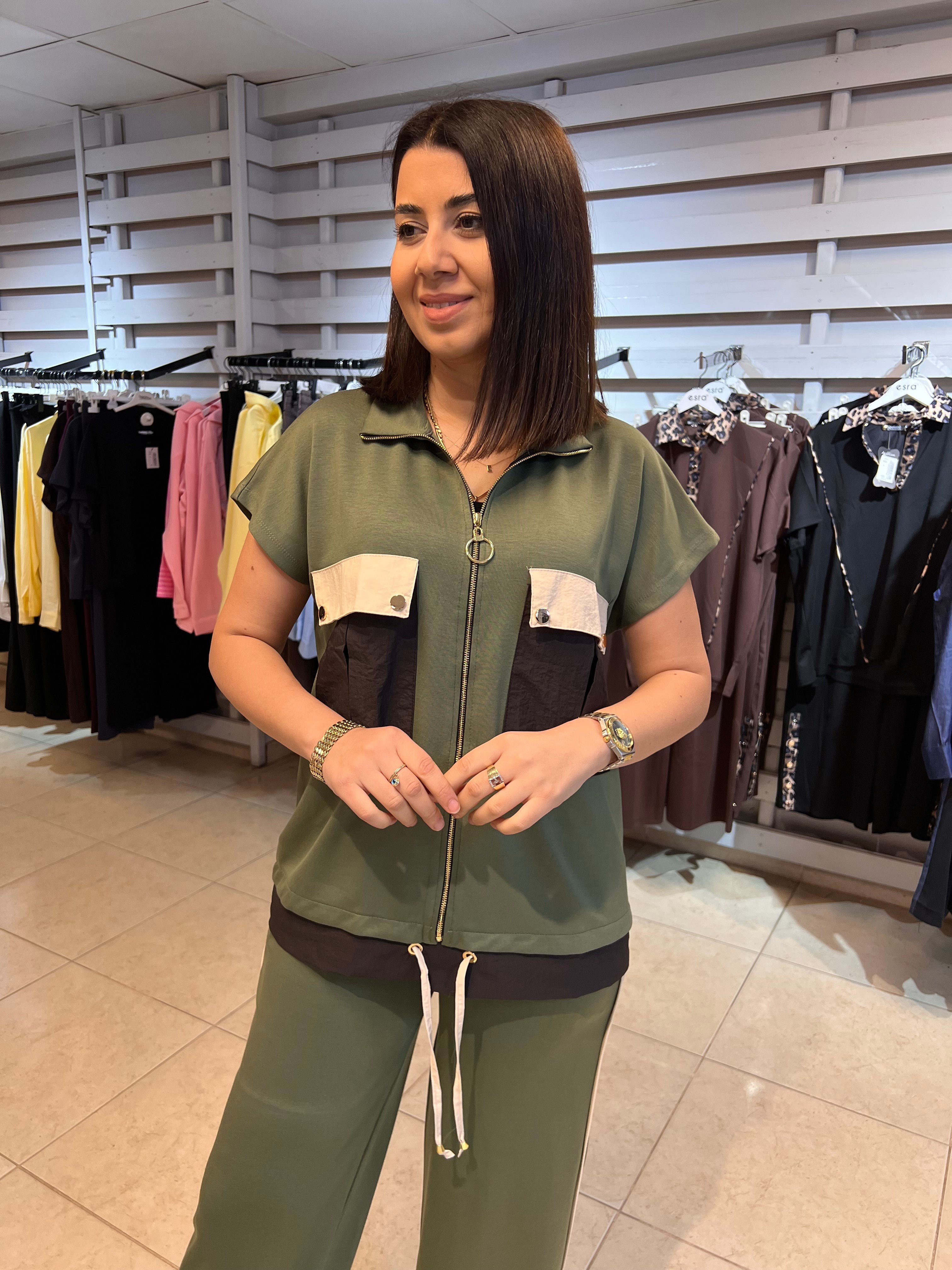 Modal cepli Paraşüt Detay Takım Haki
