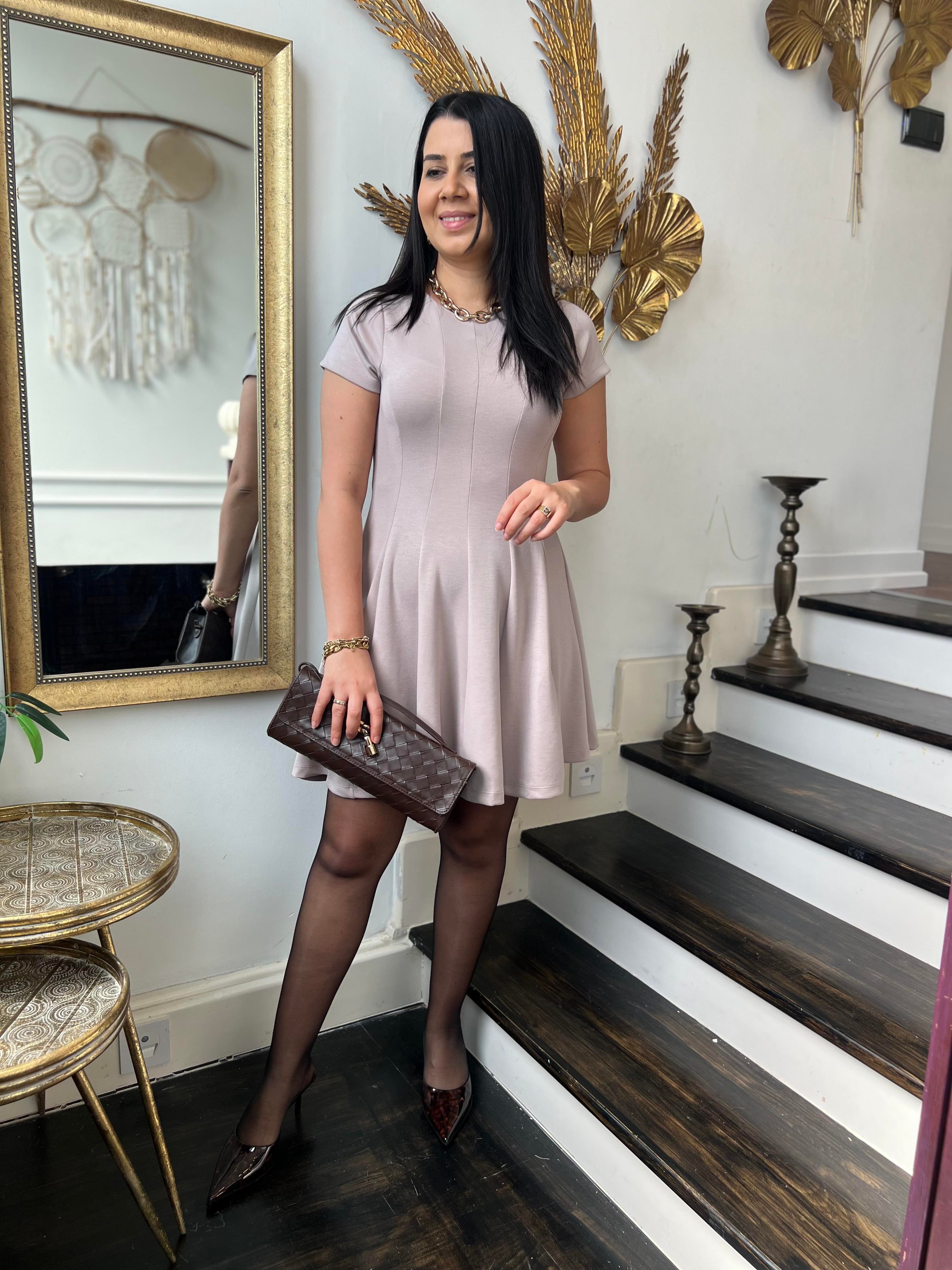 Modal Mini Elbise Vizon