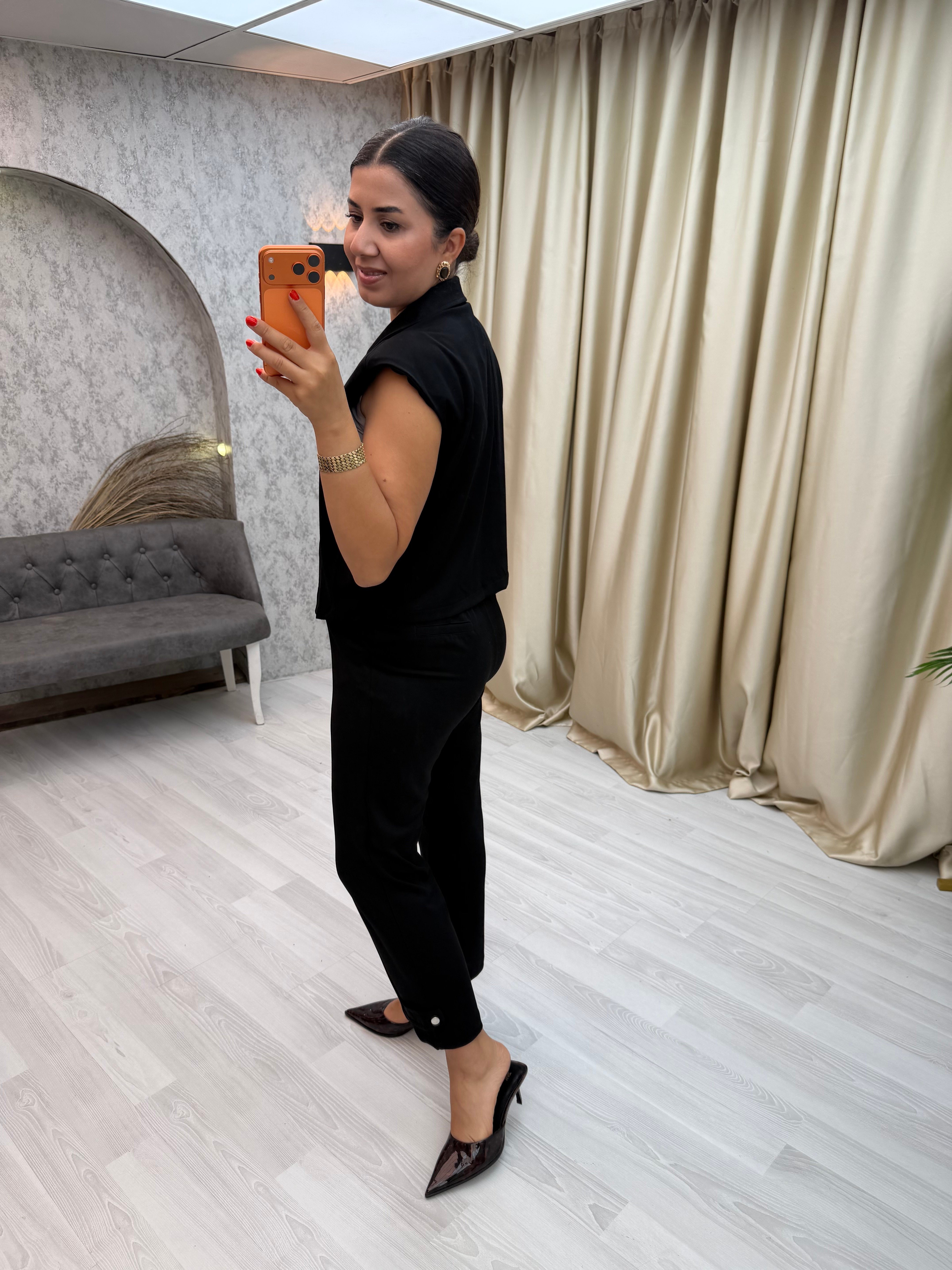 Modal Yelek Takım Siyah
