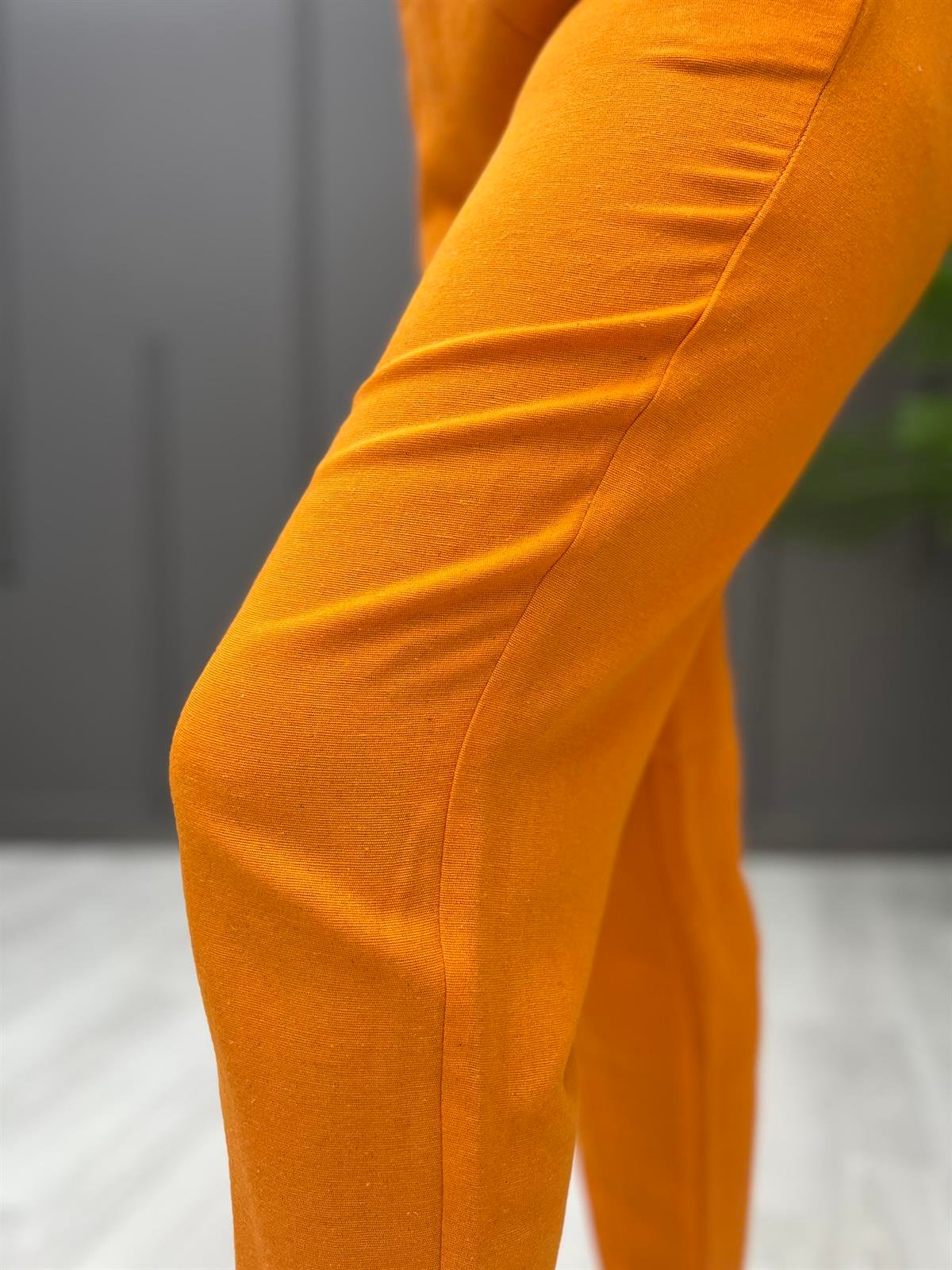 Ön Parçalı Şalvar Pantolon Oranj