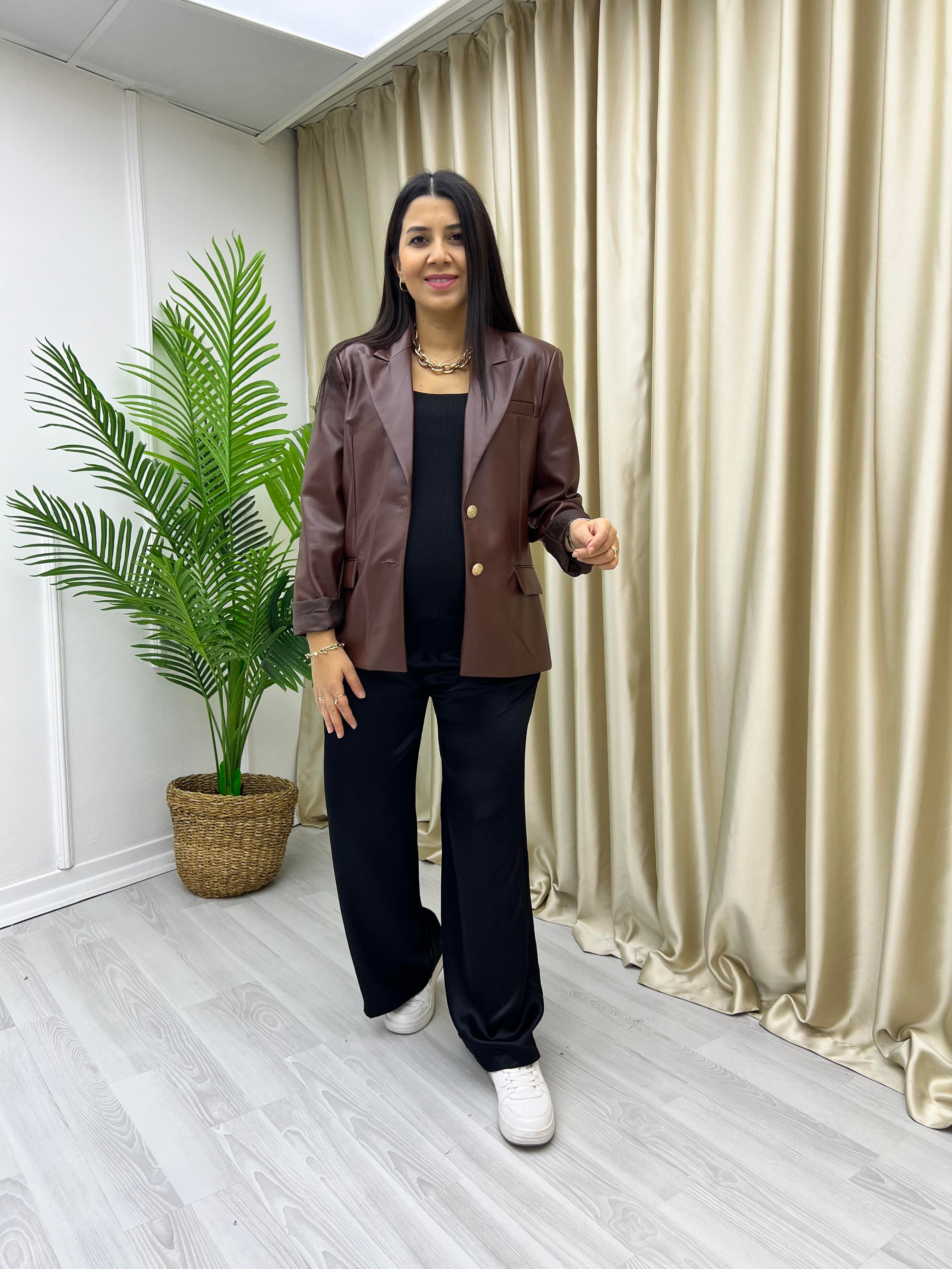 Premium Deri Blaze Ceket Bordo