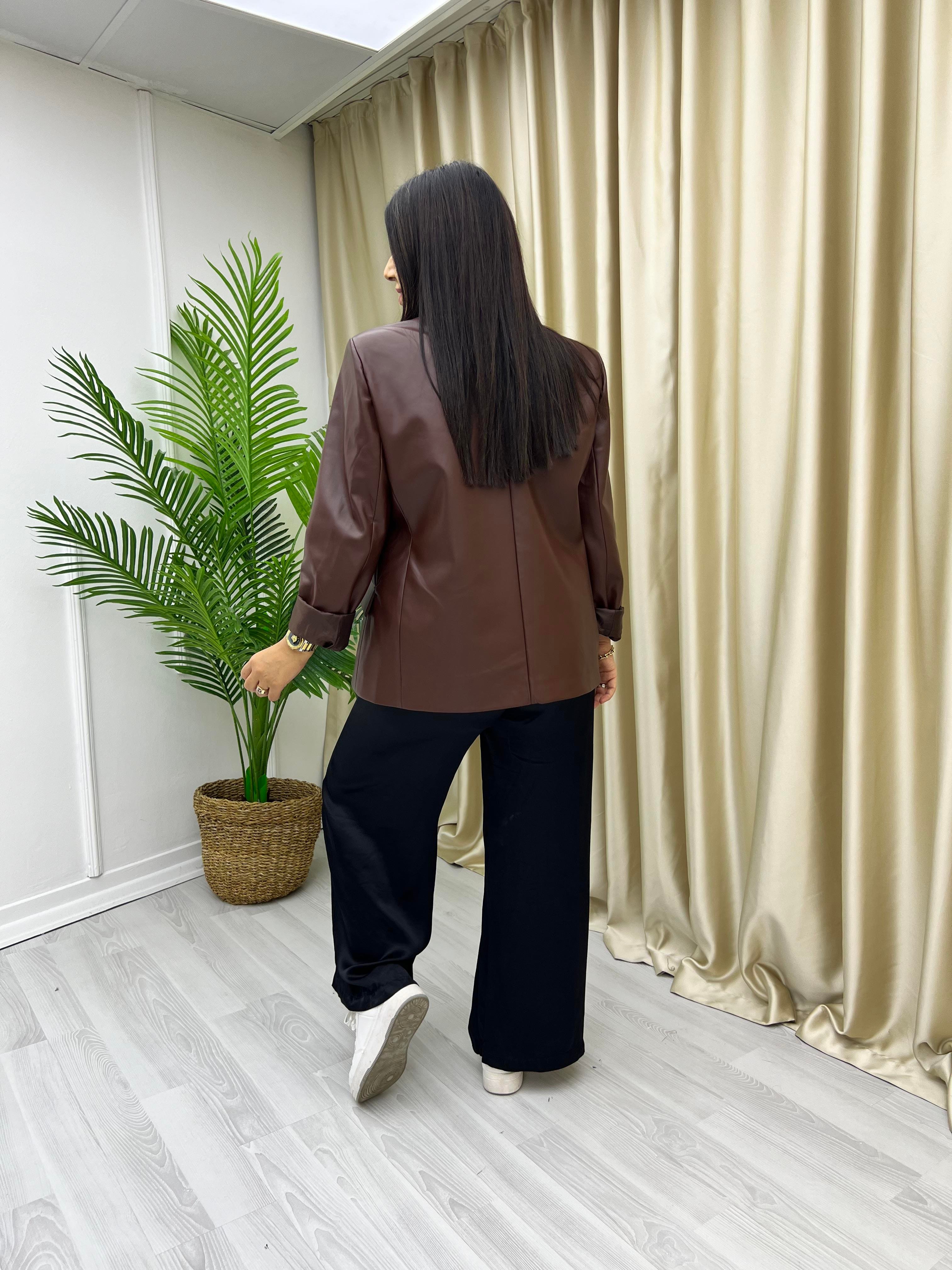 Premium Deri Blaze Ceket Bordo