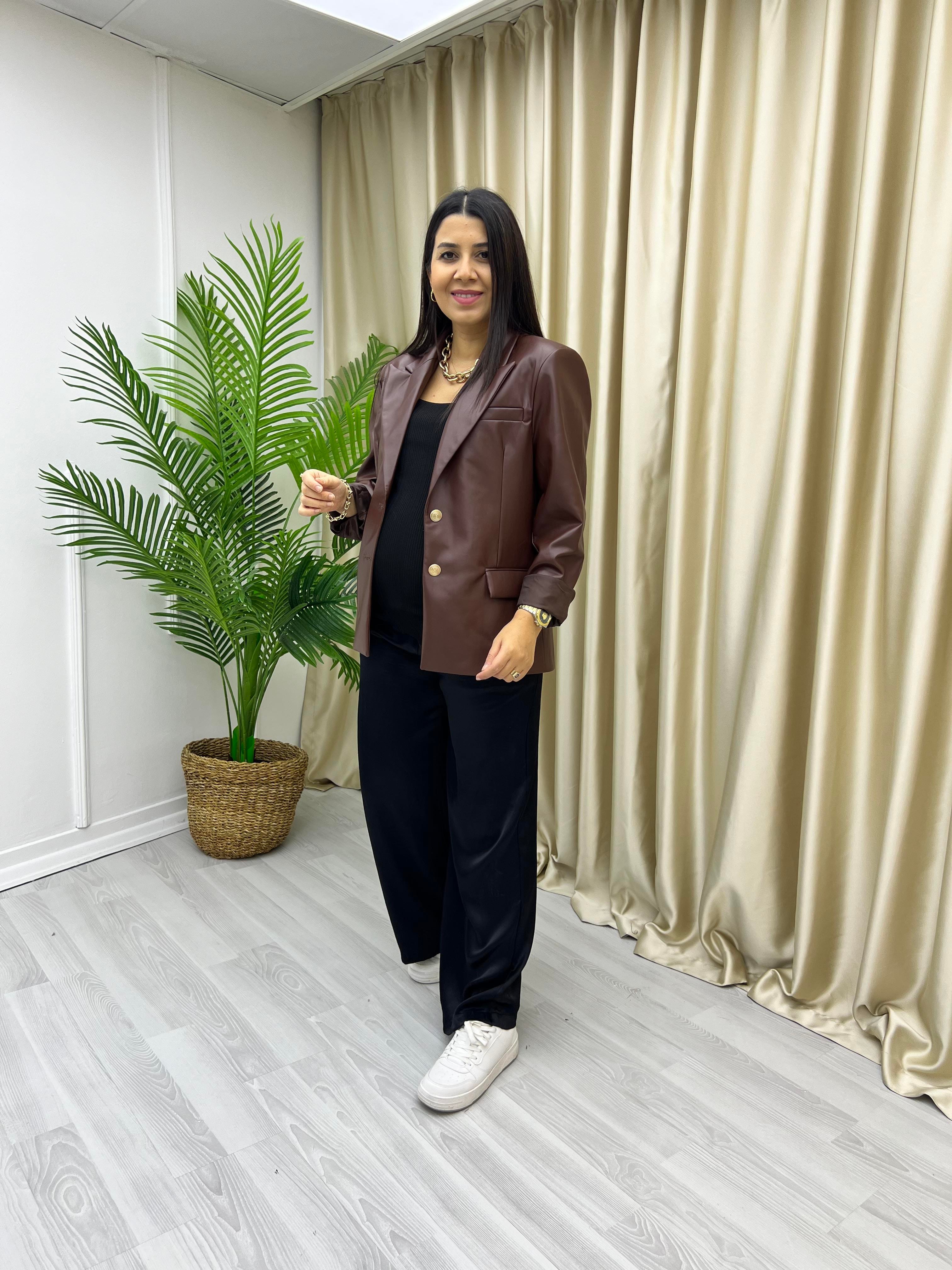Premium Deri Blaze Ceket Bordo