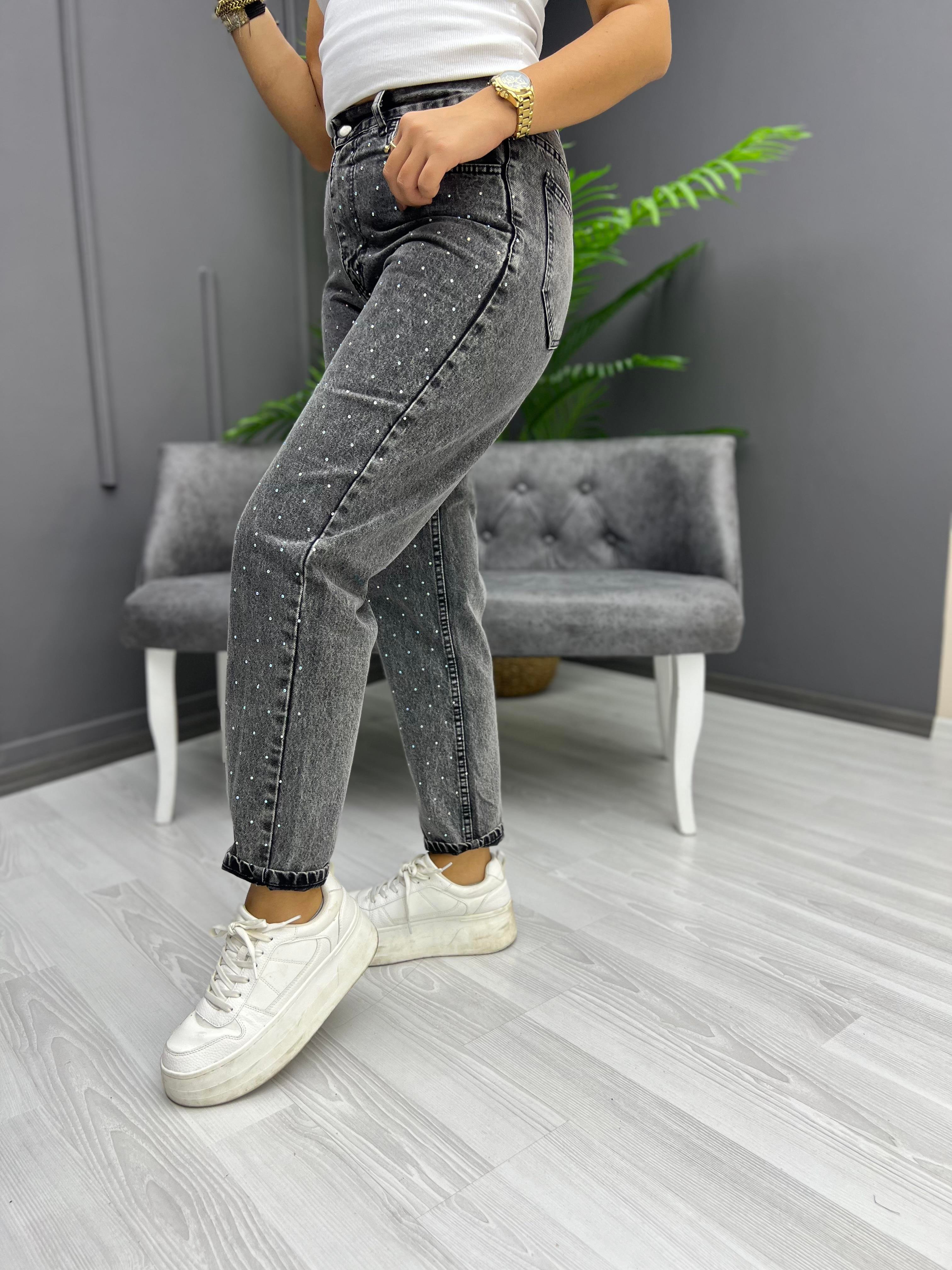 Taşlı Mom Jean Antrasit