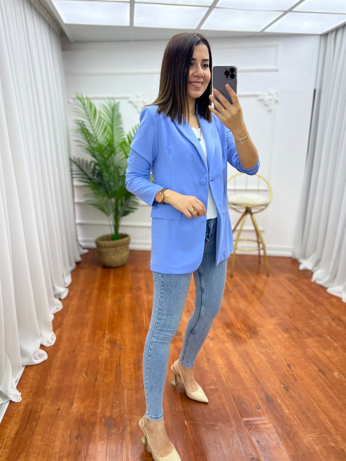 Tek Düğme Blazer Ceket Bebemavi
