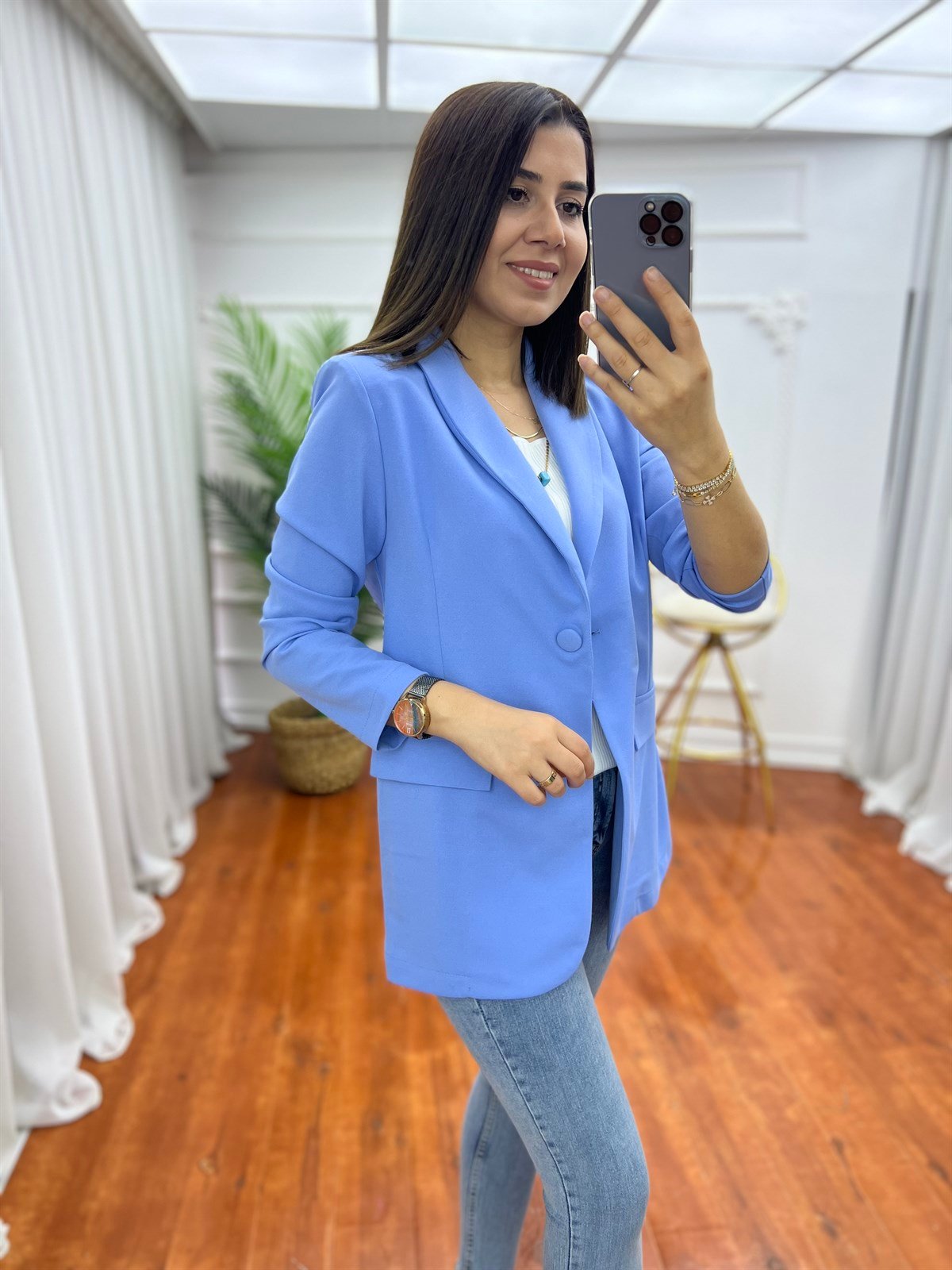 Tek Düğme Blazer Ceket Bebemavi