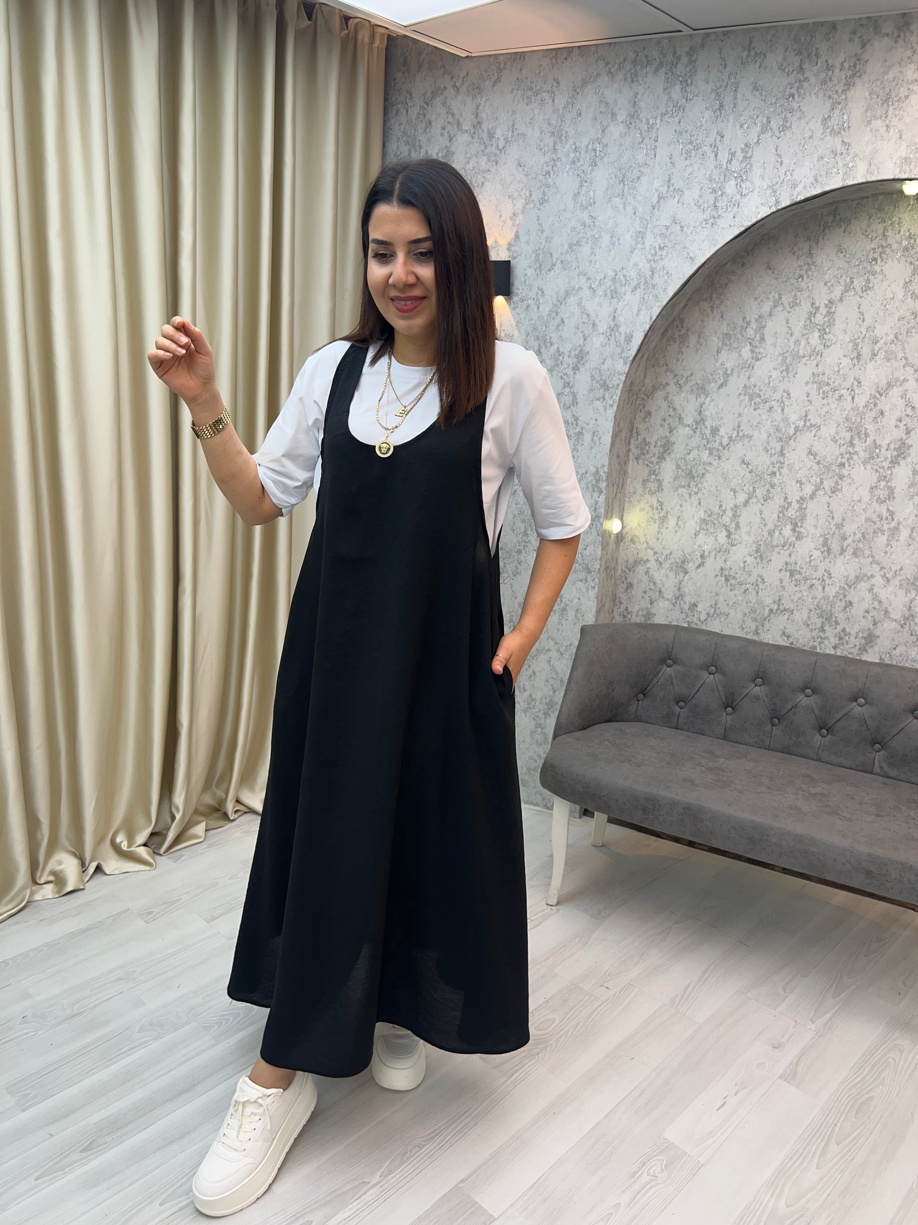 Tişört Takımlı İkili Elbise Siyah