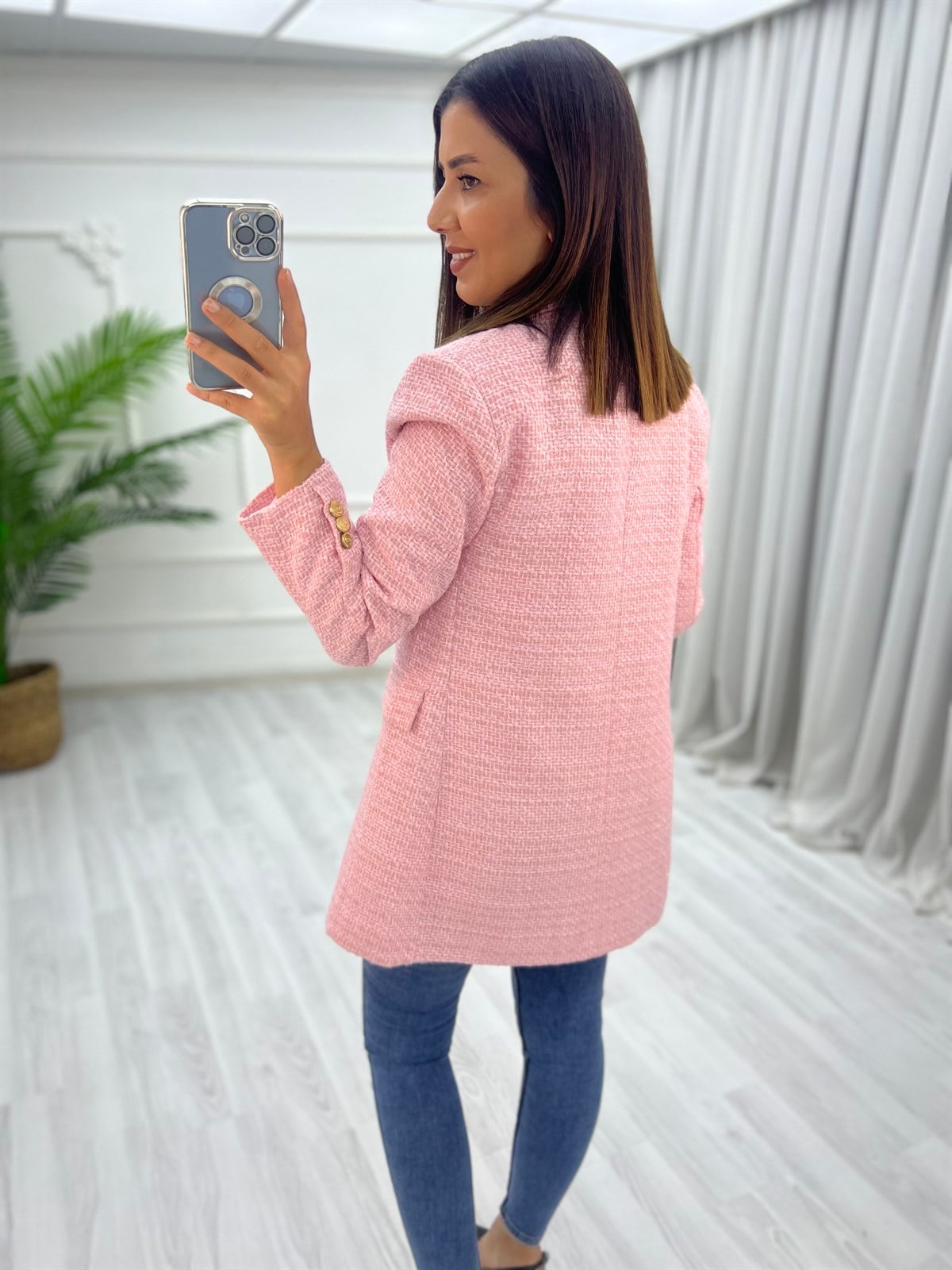 Tüvit Ceket Pembe