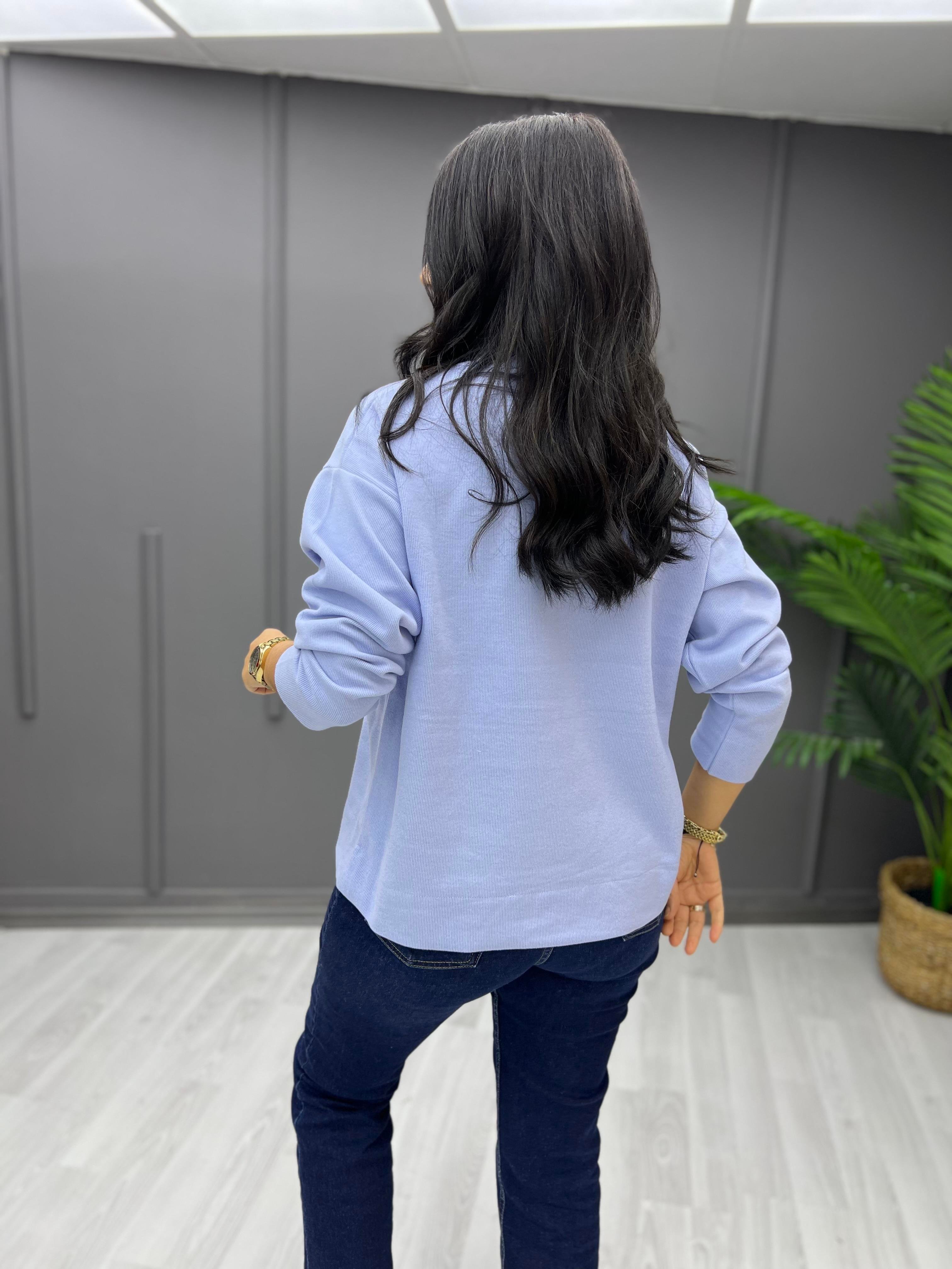 Yarım Balıkçı Yumoş Sweat Lila