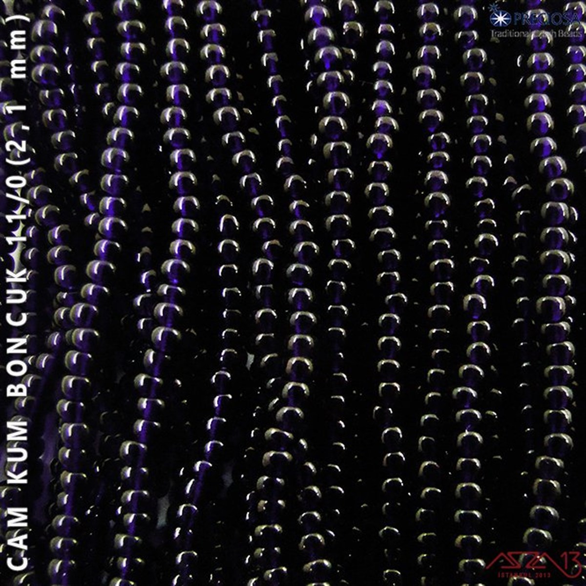 11/0 Numara Kum BoncukBONCUK ve TAŞPreciosaKoyu Lacivert Cam Kum Boncuk 11/0 (2,1 mm) 40 gr