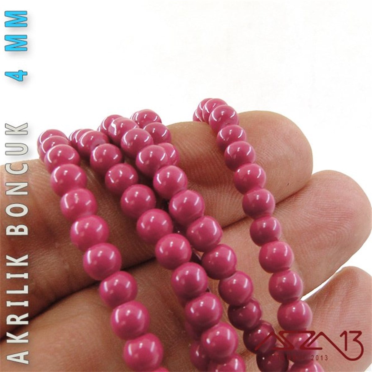 Akrilik BoncukBONCUK ve TAŞMarkasız230 Adet 4 mm Gül Kurusu Renk Opak Parlak Akrilik Boncuk (22 Gr)