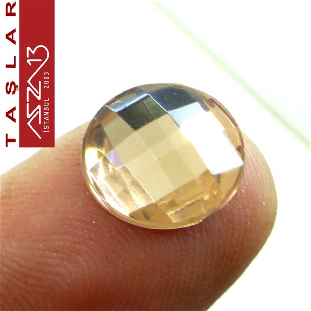 AKRİLİK TAŞKaboşon ve CameoMarkasız10 Adet 12 mm Açık Kahve Renk Yuvarlak Akrilik Taş (3,2 gr)
