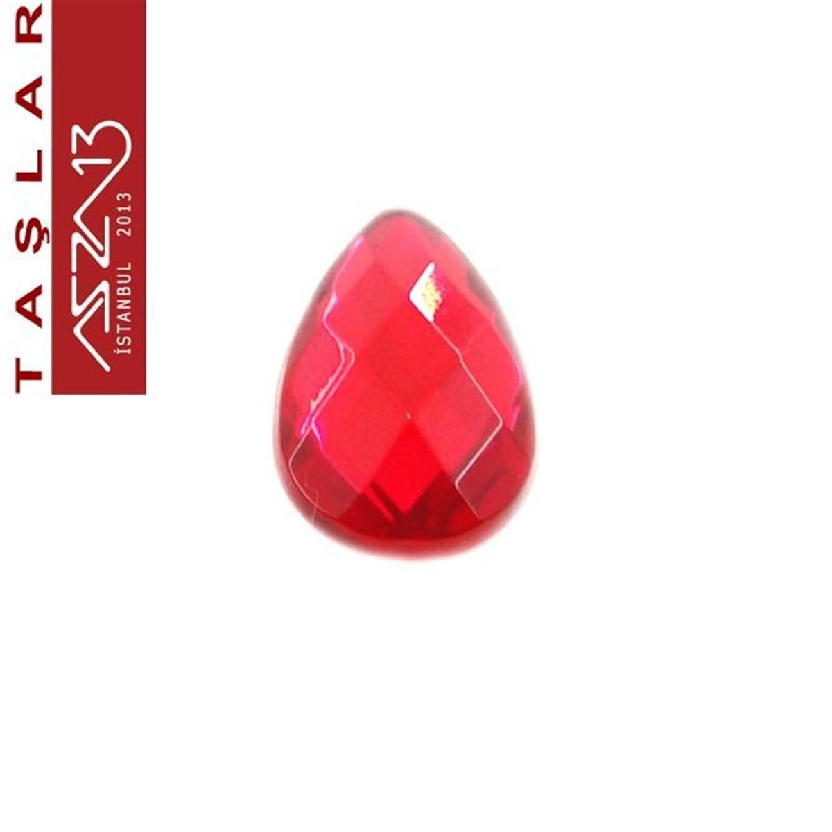 AKRİLİK TAŞKaboşon ve CameoMarkasız10 Adet 8x13 mm Kırmızı Renk Damla Akrilik Taş (7,6 gr)