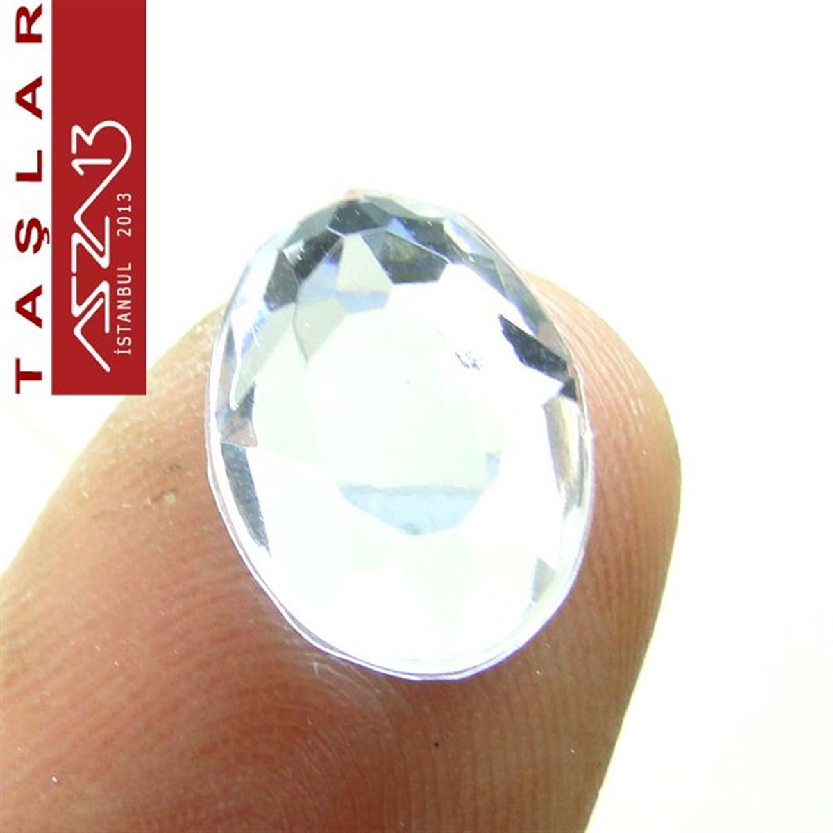 AKRİLİK TAŞKaboşon ve CameoMarkasız20 Adet 10x14 mm Kristal Renk Oval Akrilik Taş (6,8 gr)
