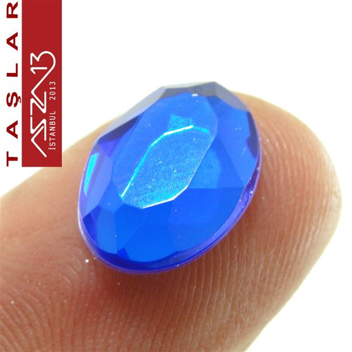AKRİLİK TAŞKaboşon ve CameoMarkasız20 Adet 10x14 mm Gece Mavisi Renk Oval Akrilik Taş (6,8 gr)