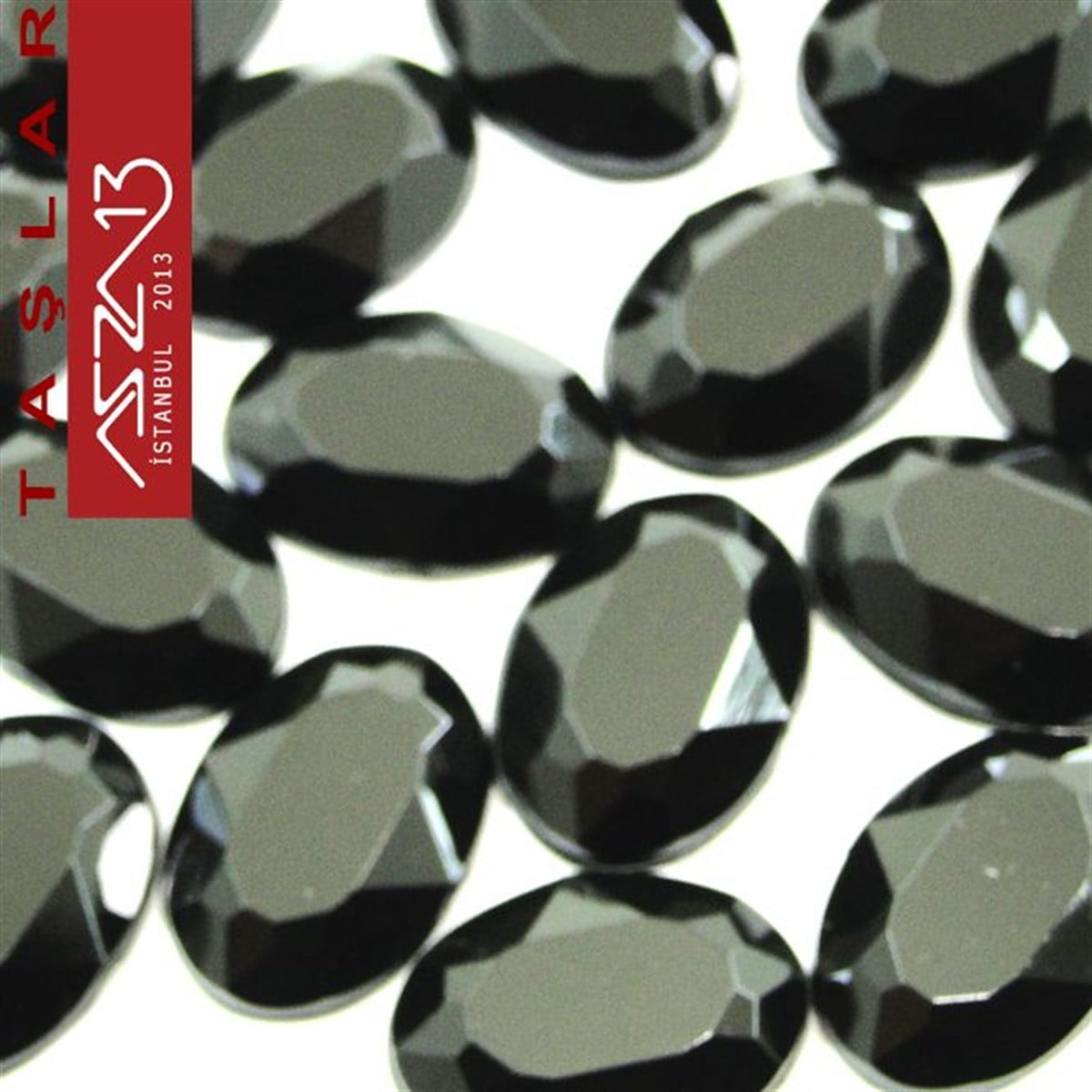 AKRİLİK TAŞKaboşon ve CameoMarkasız20 Adet 10x14 mm Siyah Renk Oval Akrilik Taş (6,8 gr)