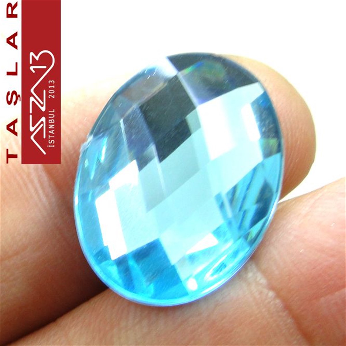 AKRİLİK TAŞKaboşon ve CameoMarkasız5 Adet 18x25 mm Mavi Renk Oval Akrilik Taş (5,6 gr)