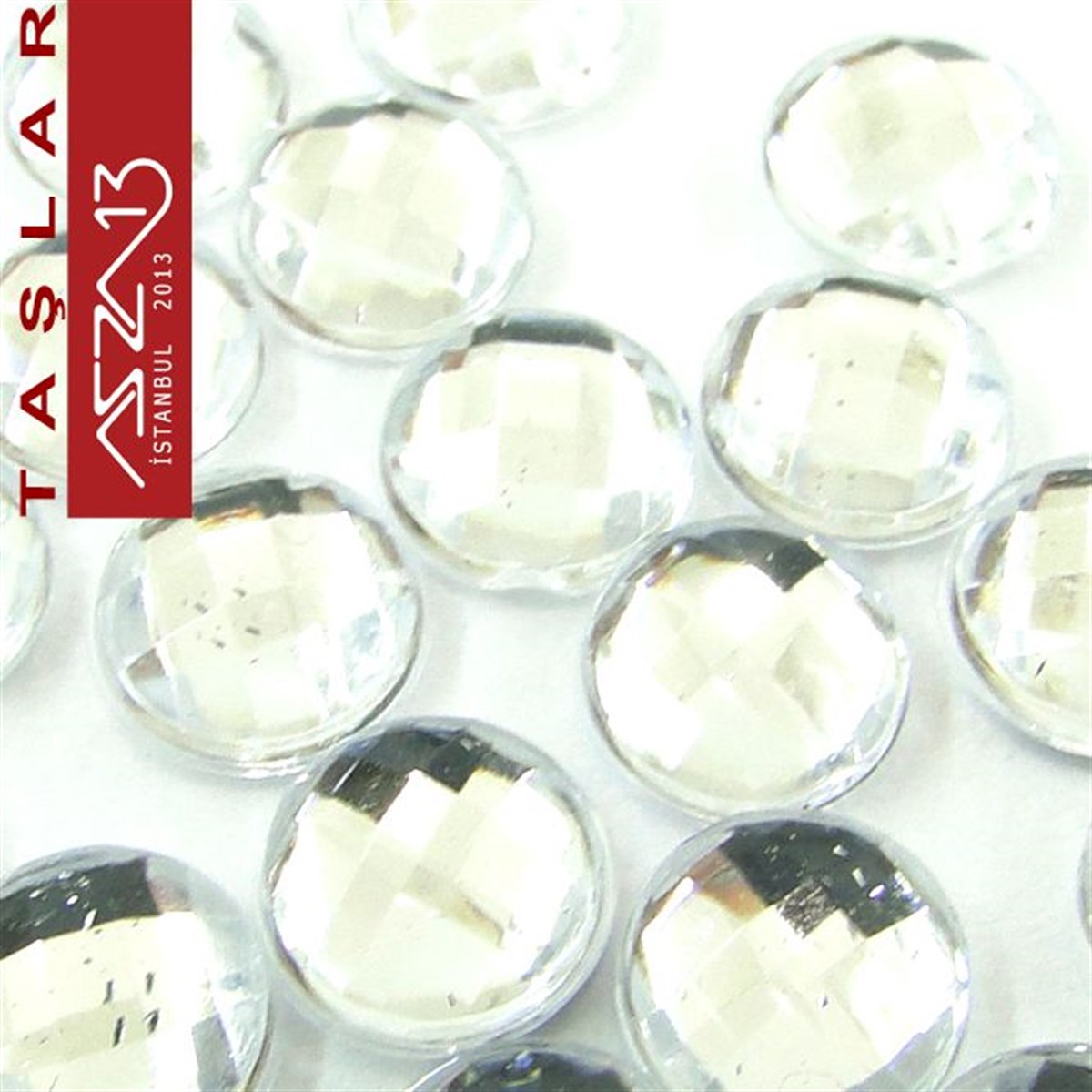 AKRİLİK TAŞKaboşon ve CameoMarkasız50 Adet 6 mm Kristal Renk Yuvarlak Akrilik Taş (2,6 gr)
