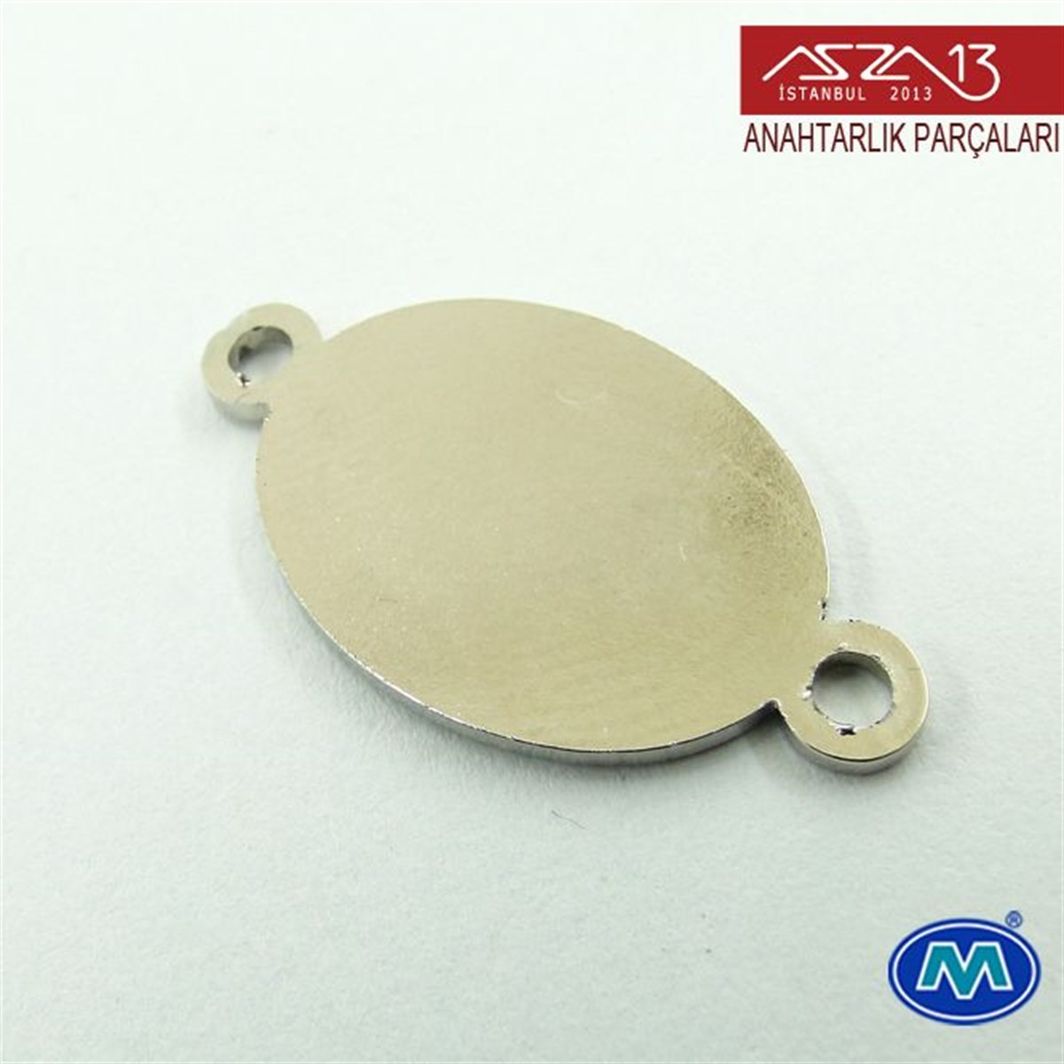 AnahtarlıkDİĞER ÜRÜNLERModül ReklamcılıkSaten Krom Kaplamalı Oval Çift Kulplu Ara Parça 26x14 mm / Paket İçeriği 2 Adet