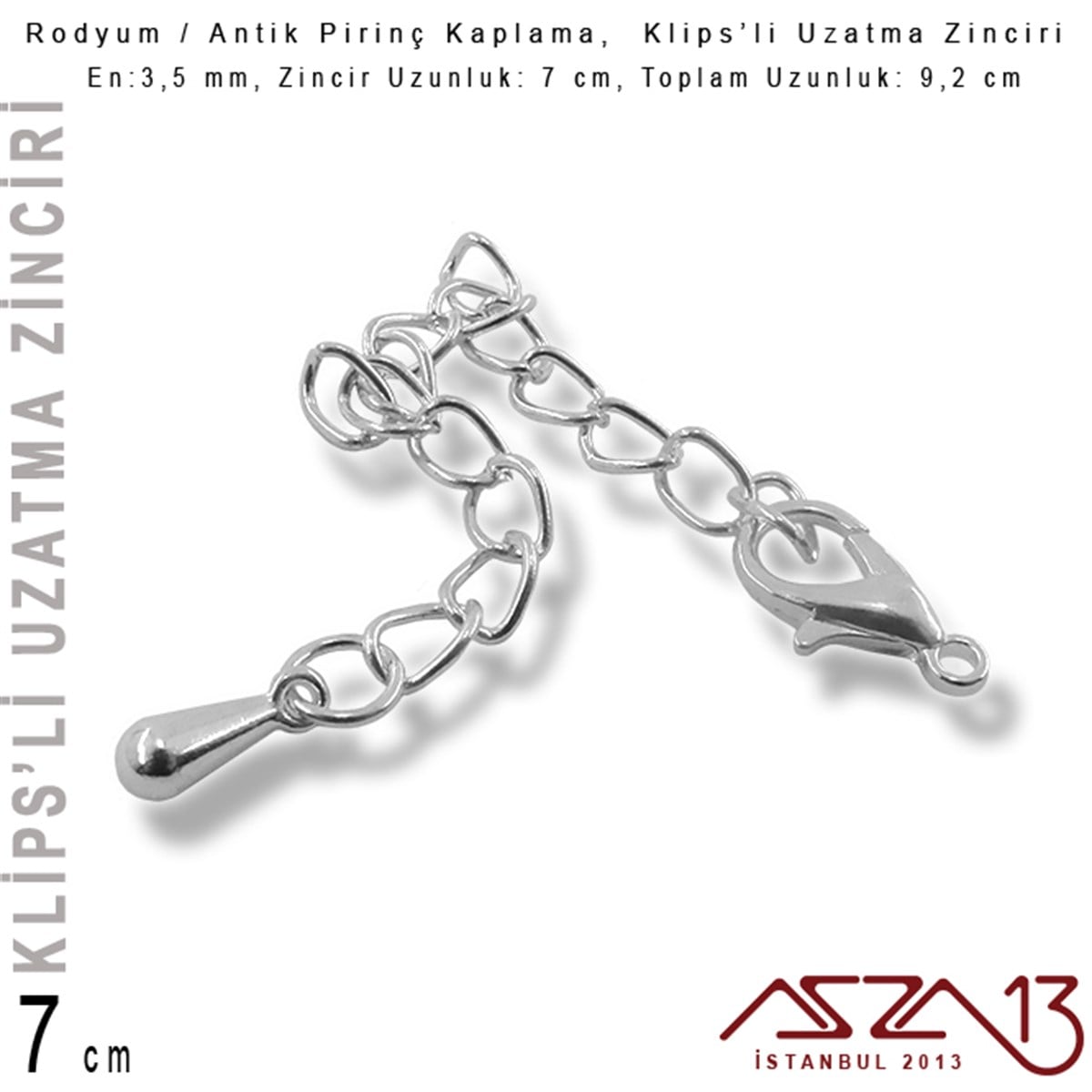Antik Pirinç ve Rodyum Kaplama -  7 cm - Klips'li Uzatma Zinciri / 1 AdetKlips'li ZincirTAKI, HOBİ, TAKI MALZEMELERİ, TOHO, MIYUKI DELICA, KUMİHİMO DİSK, SWAROVSKI KRİSTAL, TAKI TASARIMIKlips'li ZincirMarkasız06.Tm.63.Zn.66_PAntik Pirinç ve Rodyum Kaplama -  7 cm - Klips'li Uzatma Zinciri / 1 Adet