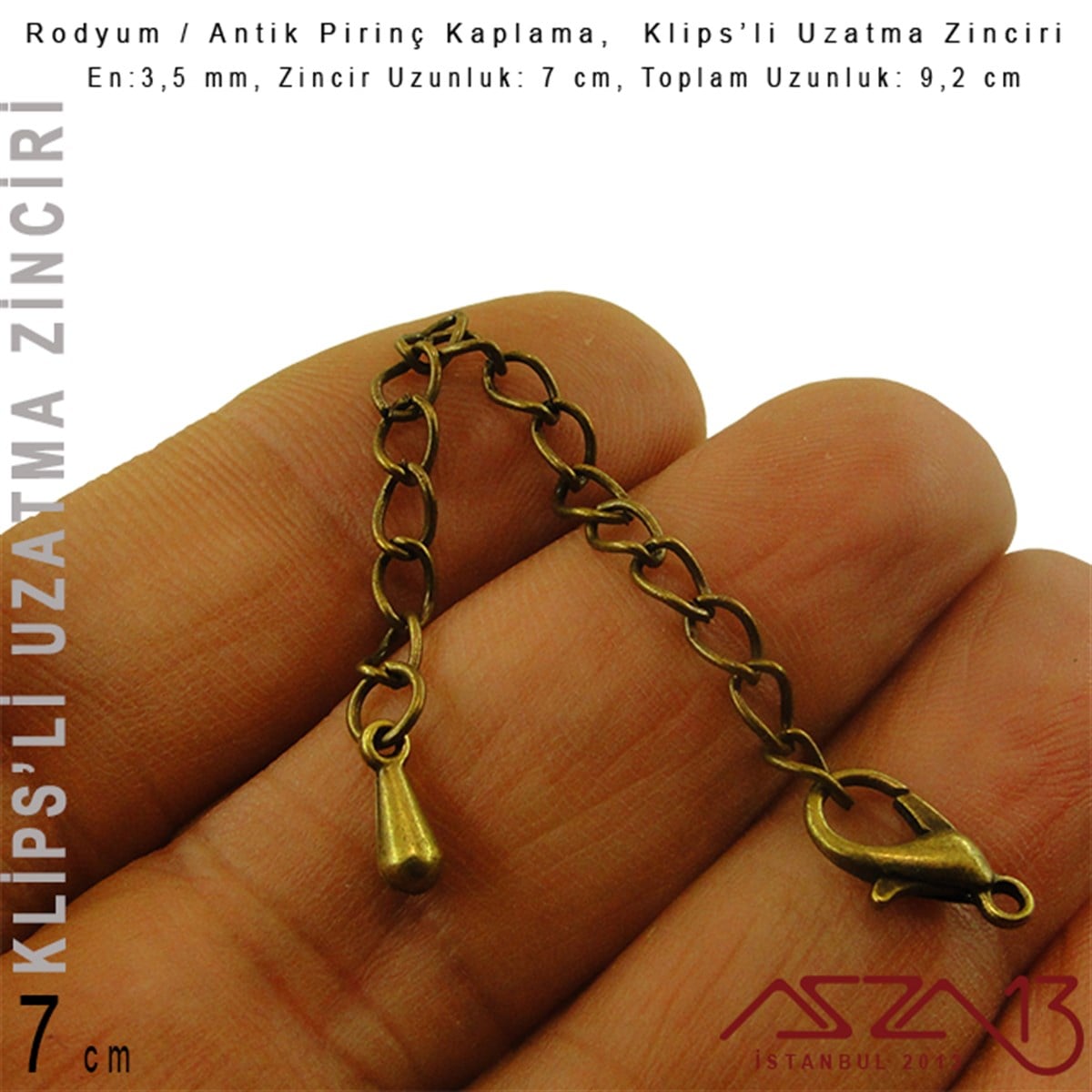 Antik Pirinç ve Rodyum Kaplama -  7 cm - Klips'li Uzatma Zinciri / 1 AdetKlips'li ZincirTAKI, HOBİ, TAKI MALZEMELERİ, TOHO, MIYUKI DELICA, KUMİHİMO DİSK, SWAROVSKI KRİSTAL, TAKI TASARIMIKlips'li ZincirMarkasız06.Tm.63.Zn.66_PAntik Pirinç ve Rodyum Kaplama -  7 cm - Klips'li Uzatma Zinciri / 1 Adet