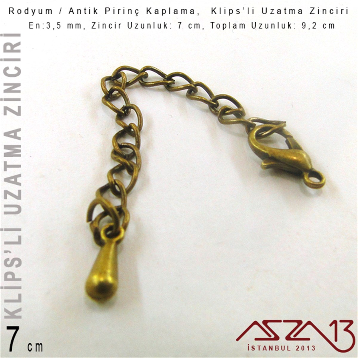 Antik Pirinç ve Rodyum Kaplama -  7 cm - Klips'li Uzatma Zinciri / 1 AdetKlips'li ZincirTAKI, HOBİ, TAKI MALZEMELERİ, TOHO, MIYUKI DELICA, KUMİHİMO DİSK, SWAROVSKI KRİSTAL, TAKI TASARIMIKlips'li ZincirMarkasız06.Tm.63.Zn.66_PAntik Pirinç ve Rodyum Kaplama -  7 cm - Klips'li Uzatma Zinciri / 1 Adet