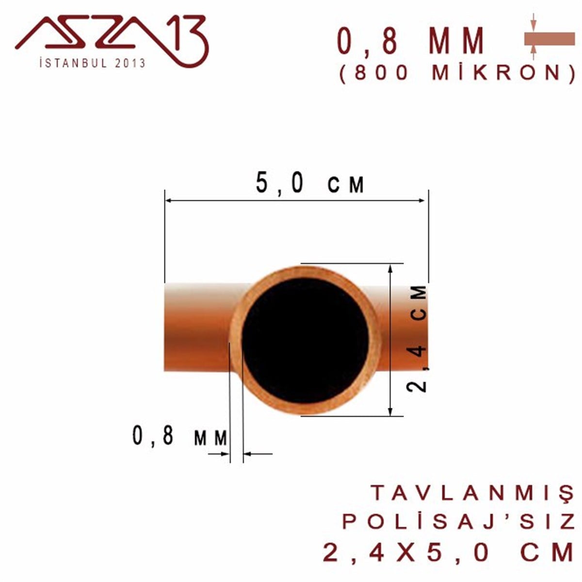 Bakır Boru HalkaMETALMarkasızBakır Boru (24 mm x 50 mm)