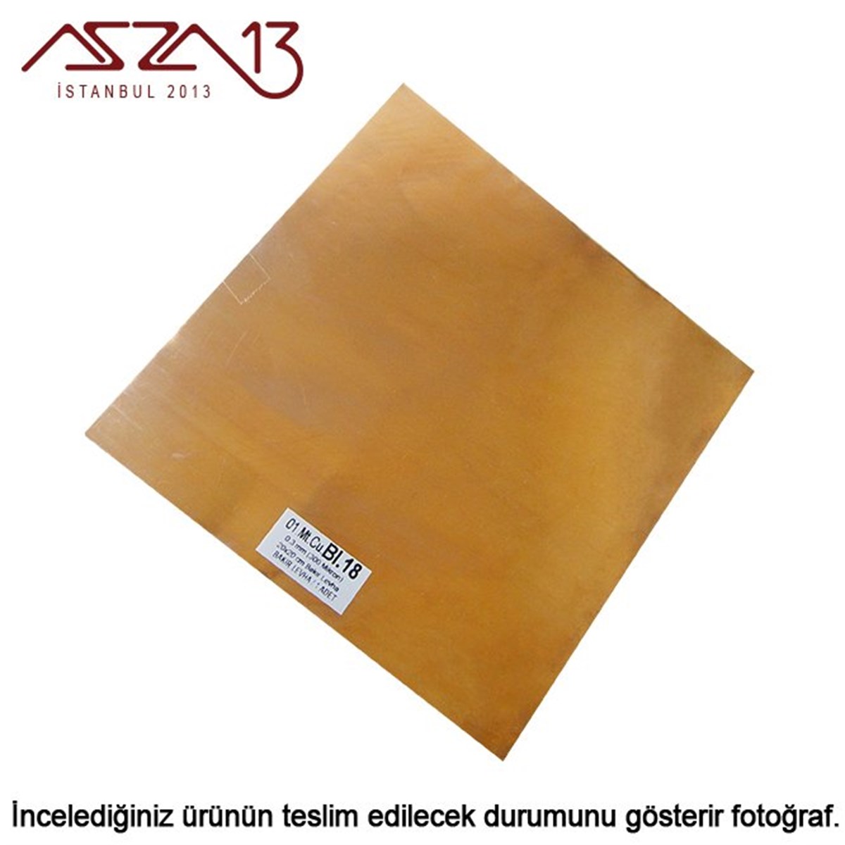 Bakır LevhaMETALMarkasız0,3 mm Bakır Levha (200 mm x 200 mm)