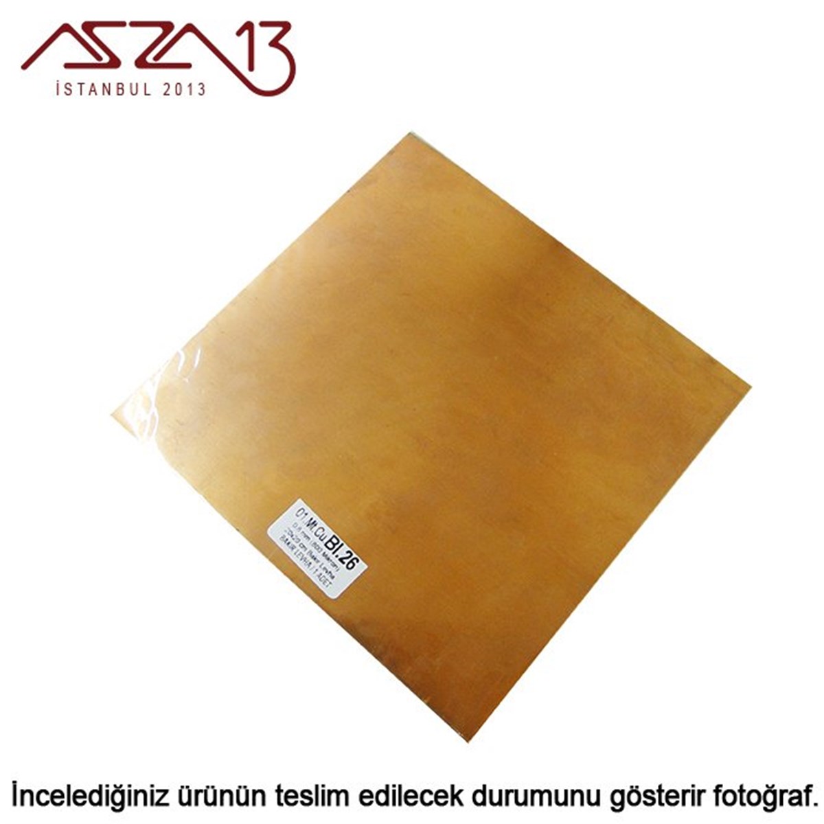 Bakır LevhaMETALMarkasız0,8 mm Bakır Levha (200mm x 200mm)
