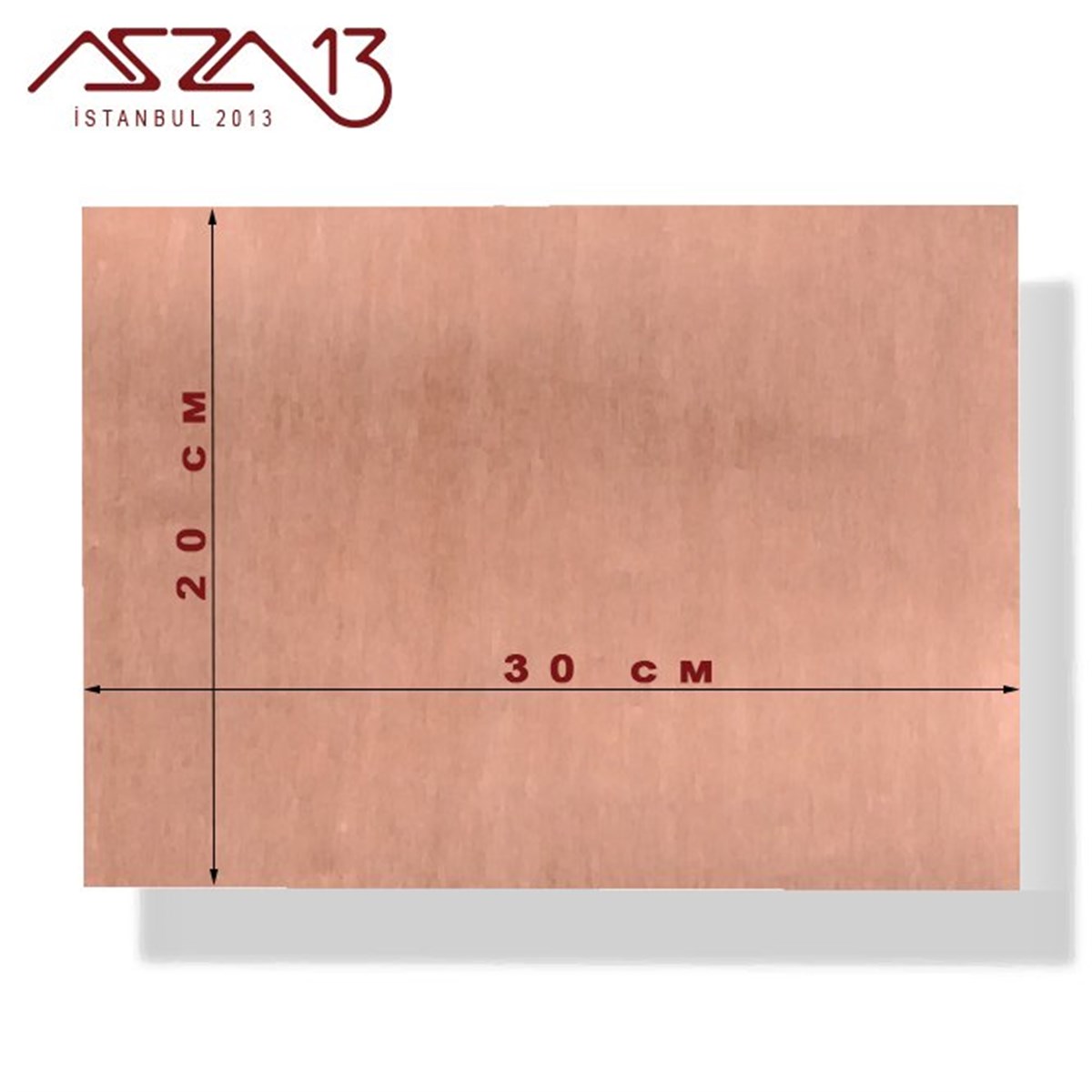 Bakır LevhaMETALMarkasız1,0 mm Bakır Levha (200mm x 300mm)