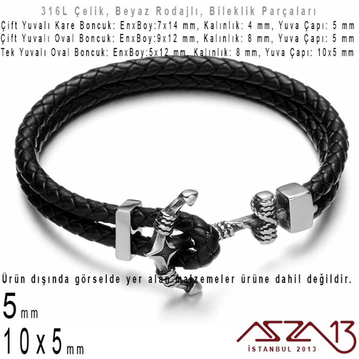 Bileklik MalzemeleriTAKI MALZEMEMarkasız316L Çelik, Kare Çift Delik / Yassı Oval Çift Delik / Yassı Oval Tek Delik, Bileklik Ara Boncuk / 1 Adet