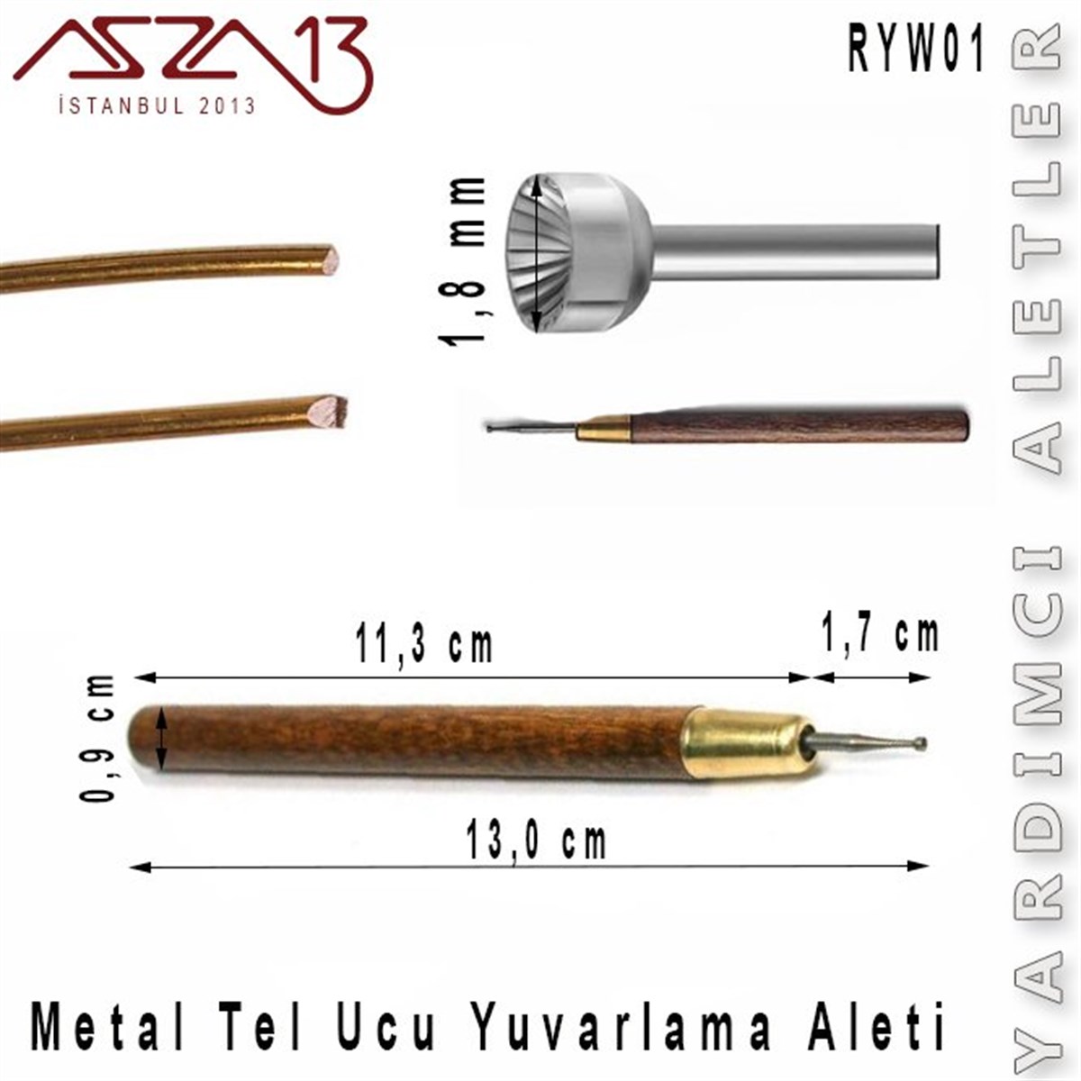 Biz, Şiş, Tığ, Delici Alet, Kup,ALET, ARAÇ ve GEREÇBeadSmithMetal Tel Ucu Yuvarlama Aleti