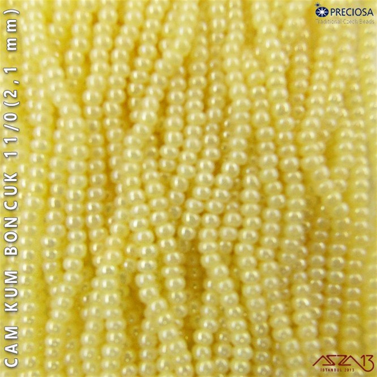 Cam Kum Boncuk, 11/0BONCUK ve TAŞPreciosaİncili Krem Cam Kum Boncuk 11/0 (2,1 mm) 40 gr
